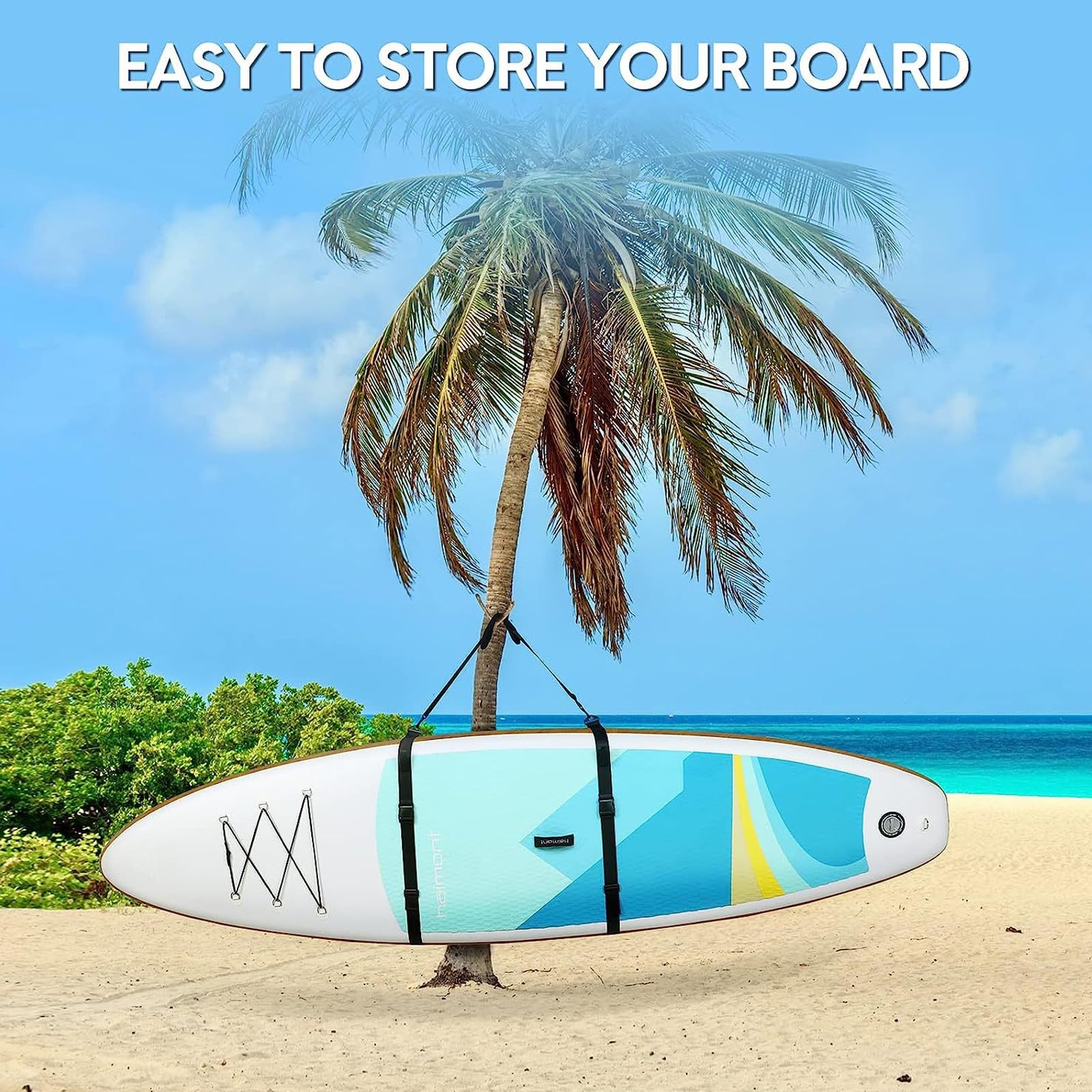 Premium Paddle Board Carry Strap - Heavy Duty SUP Shoulder Strap for Inflatable Kayak & Surfboard - Comfortable Paddleboard Accessories for Adults - Perfect for Beach, Lake & Water Sports Adventures