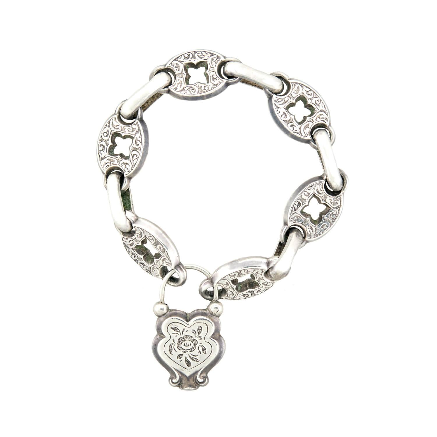 Victorian Sterling Silver Anchor Locket Bracelet for Women - Elegant Antique Jewelry Gift for Her - Perfect for Weddings, Anniversaries & Special Occasions