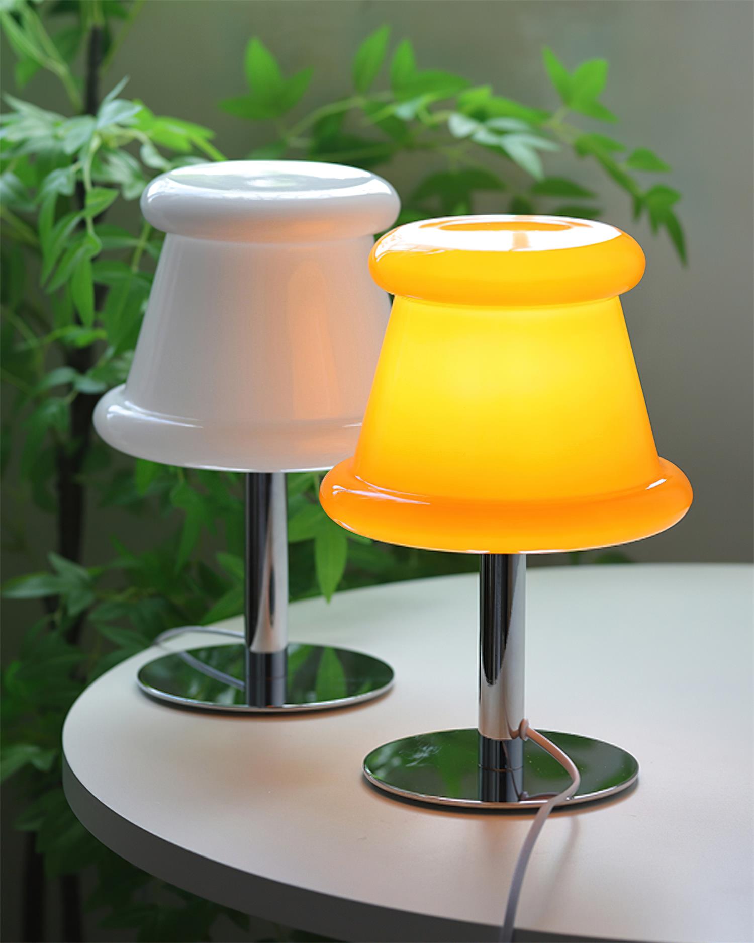 Modern Pudding Table Lamp - Soft Glow Bedside Light for Cozy Bedroom & Living Room Decor