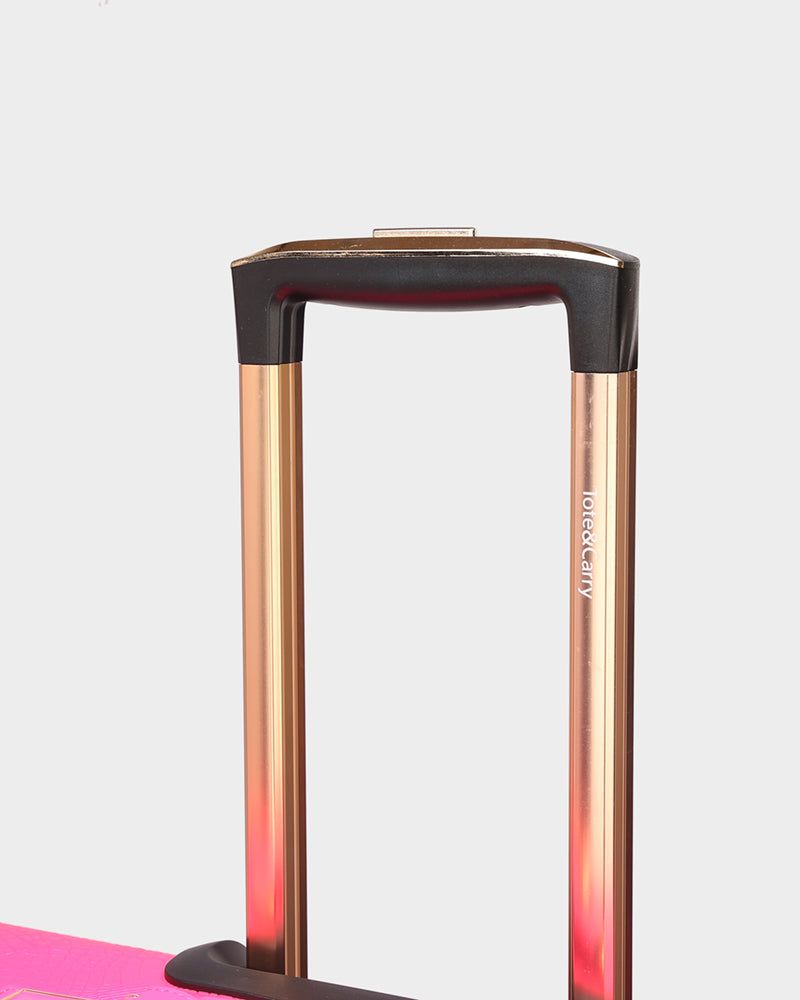 Apollo 2-Piece Suitcase Set in Vibrant Neon Pink - Perfect for Travel, Vacations & Business Trips