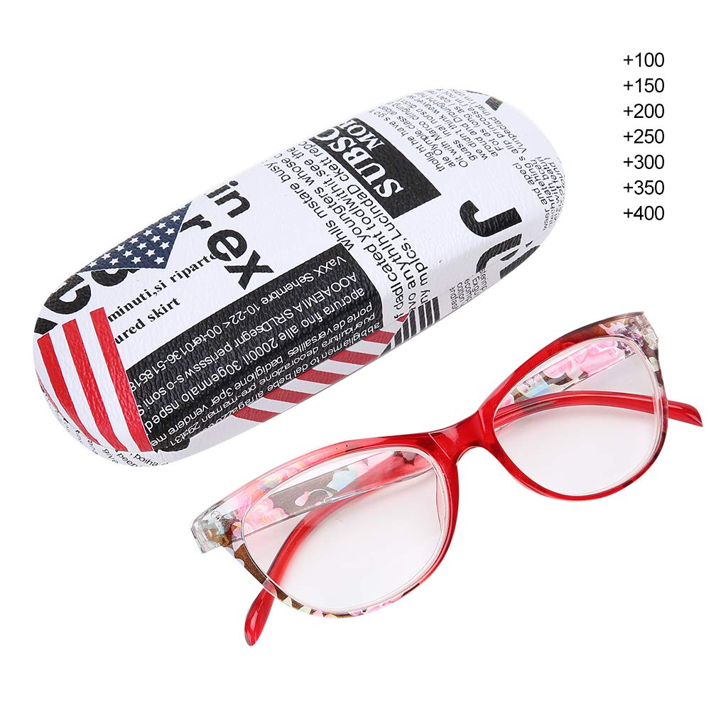 Brrnoo Lightweight Reading Glasses for Women & Men +300 - Perfect for Reading & Work
