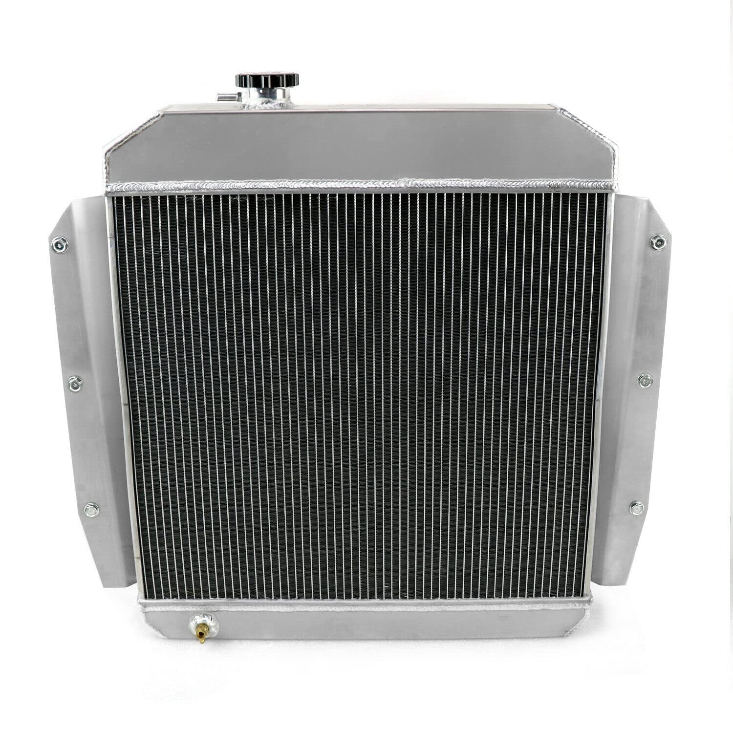 High-Performance 3 Row Aluminum Radiator for 1955-1959 Chevy GMC Pickup Truck 3400 3600 3800 Models - V8 Engine Cooling System with Fan Shroud & Relay - Perfect for Restoration Projects & Hot Rod Upgrades