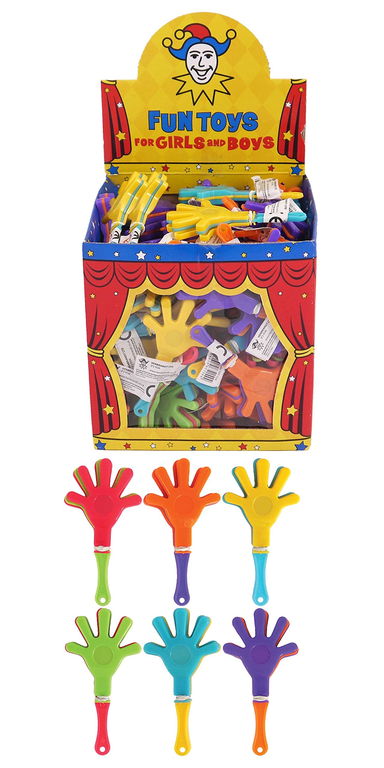 12-Pack Mini Hand Clapper Toys - Fun Noise Makers for Cheerleading, Sports Games, Parties & Classroom Activities - Bulk Set for Kids & Adults