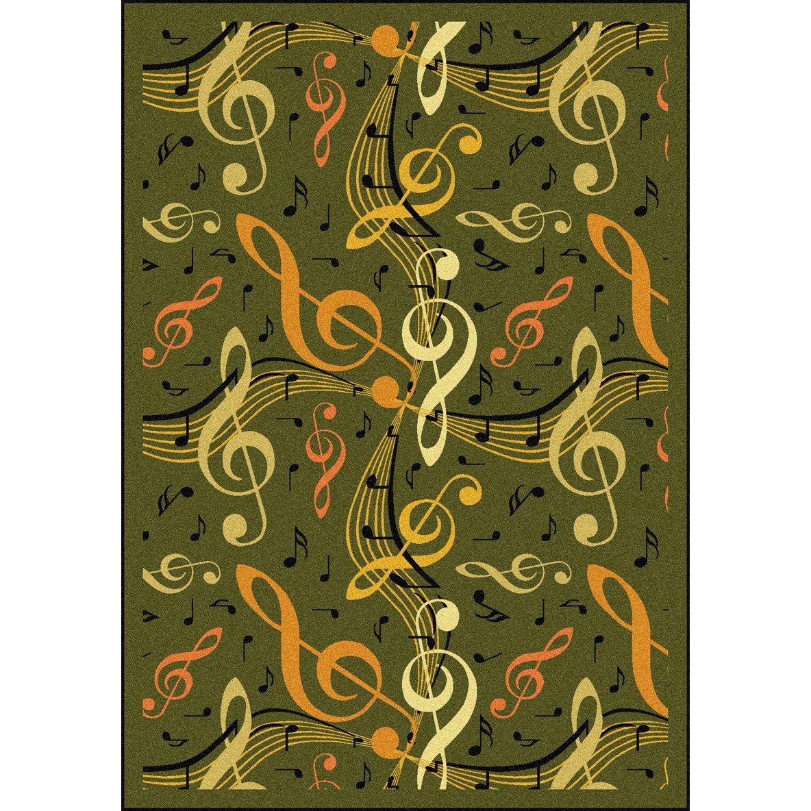 Joy Carpets Kid Essentials Music & Special Needs Virtuoso Rug - Green, 3'10