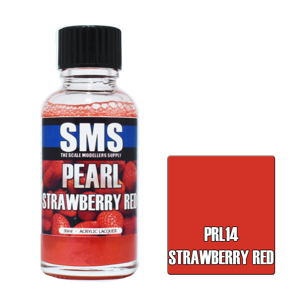 30ML Pearl Strawberry Red Airbrush Paint - High-Quality Acrylic Lacquer for Model Kits, DIY Crafts & Automotive Customization