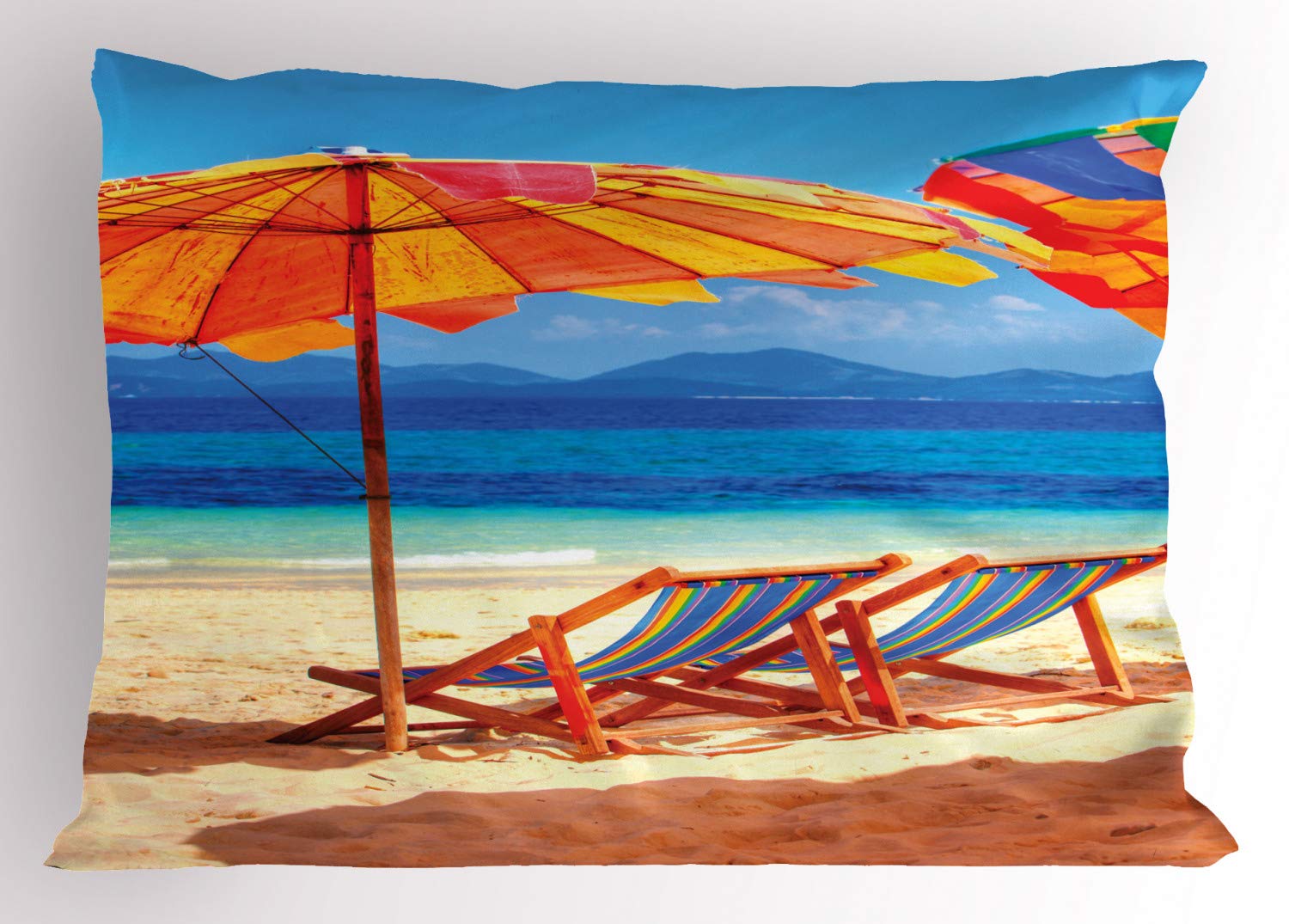 Ambesonne Tropical Beach Pillow Sham - Queen Size 30