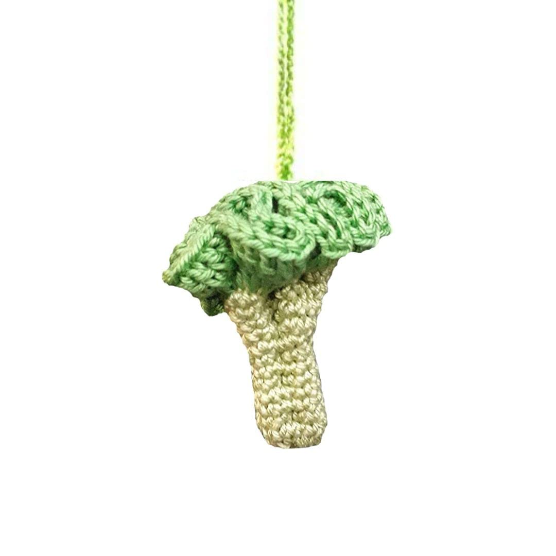Handmade Crochet Broccoli Sprouts Christmas Tree Ornaments - Festive Holiday Decorations for Xmas Tree, Unique DIY Christmas Gifts for Home, Party & Winter Decor