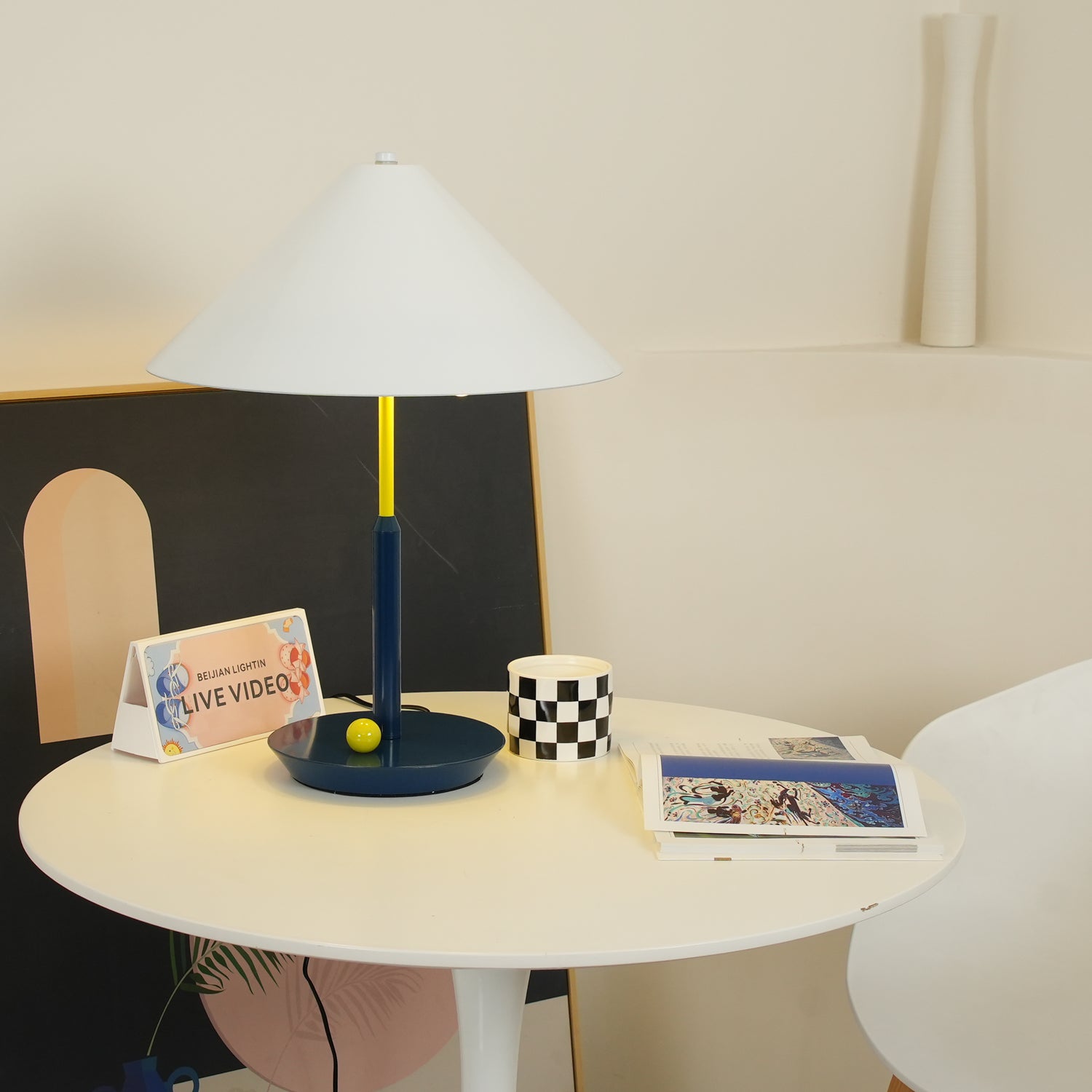 Little Eliah Table Lamp - Modern LED Nightstand Light with Touch Control, Dimmable Warm White for Bedroom, Living Room, and Office Decor
