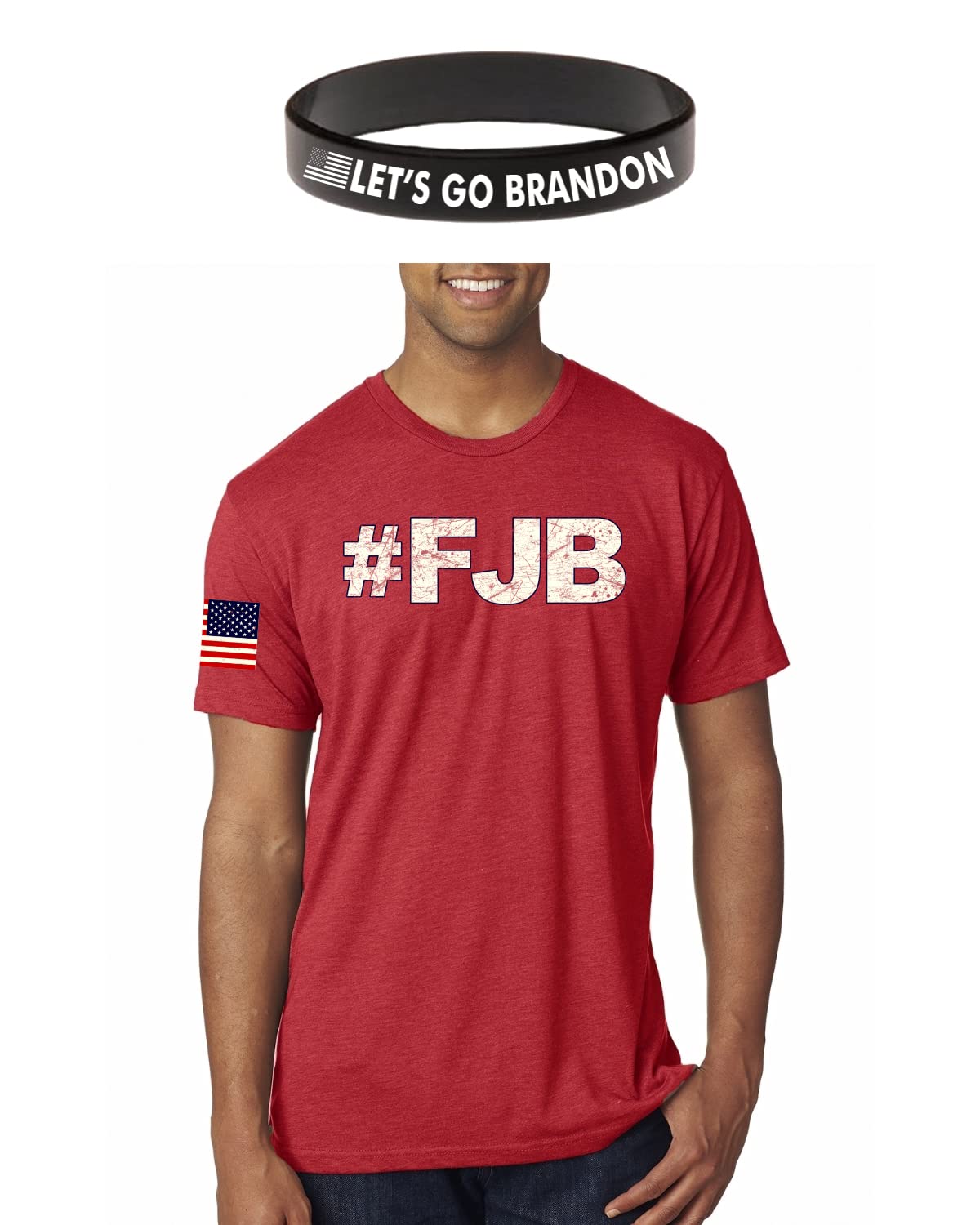 FJB Brandon America Political Men's Premium Tri-Blend T-Shirt - Patriotic Statement Tee for Rallies, Protests & Conservative Events