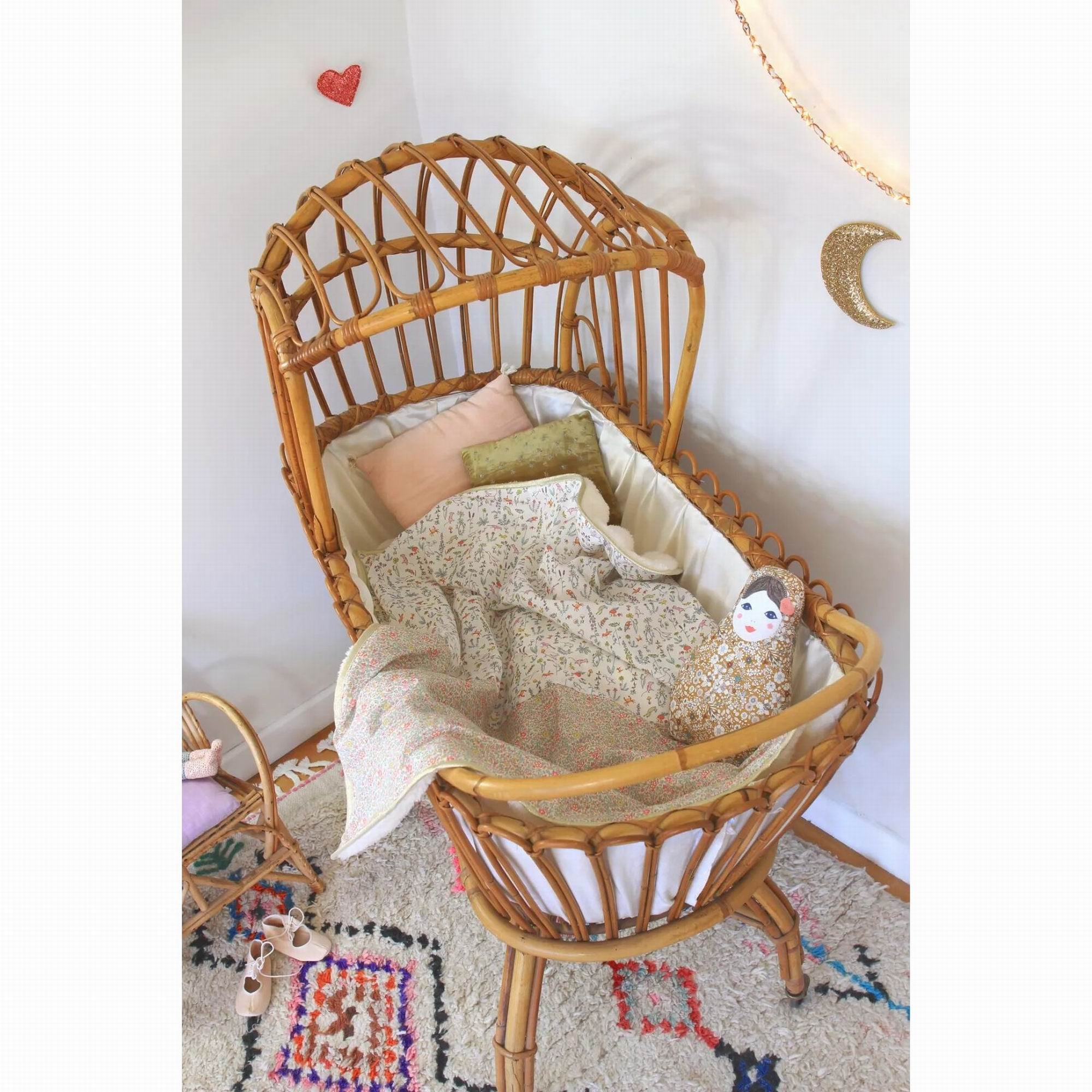 Barnabe Loves Coffee Baby Blanket - Celeste/Paloma 73x90cm - Soft Nursery Blanket for Newborns, Infants & Toddlers - Perfect for Crib, Stroller, Swaddling & Photo Shoots