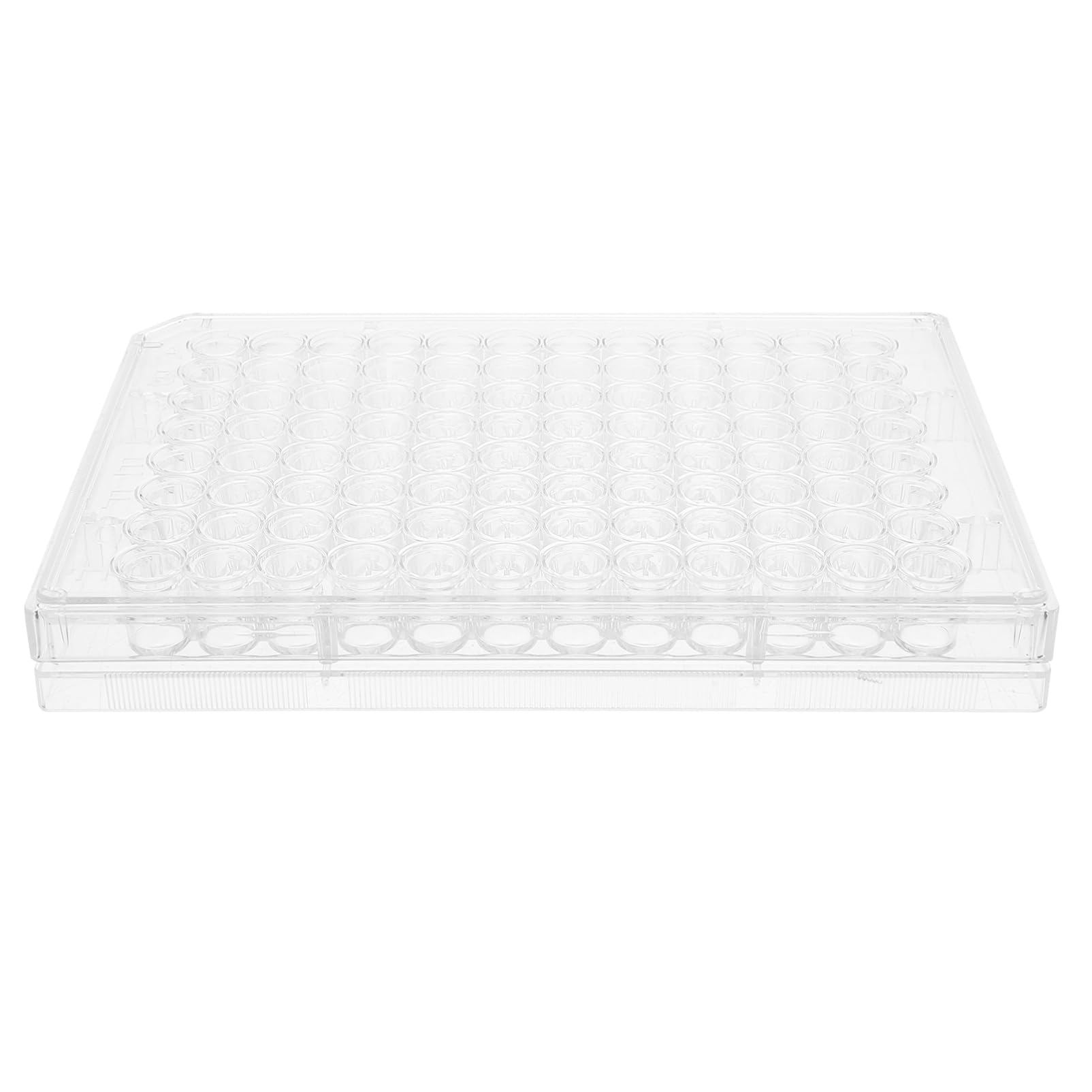 96-Well Tissue Culture Plate - 7mm Round Bottom Transparent Cell Culture Dish for Laboratory Experiments | Ideal for Cell Growth, Drug Screening & Chemical Reactions