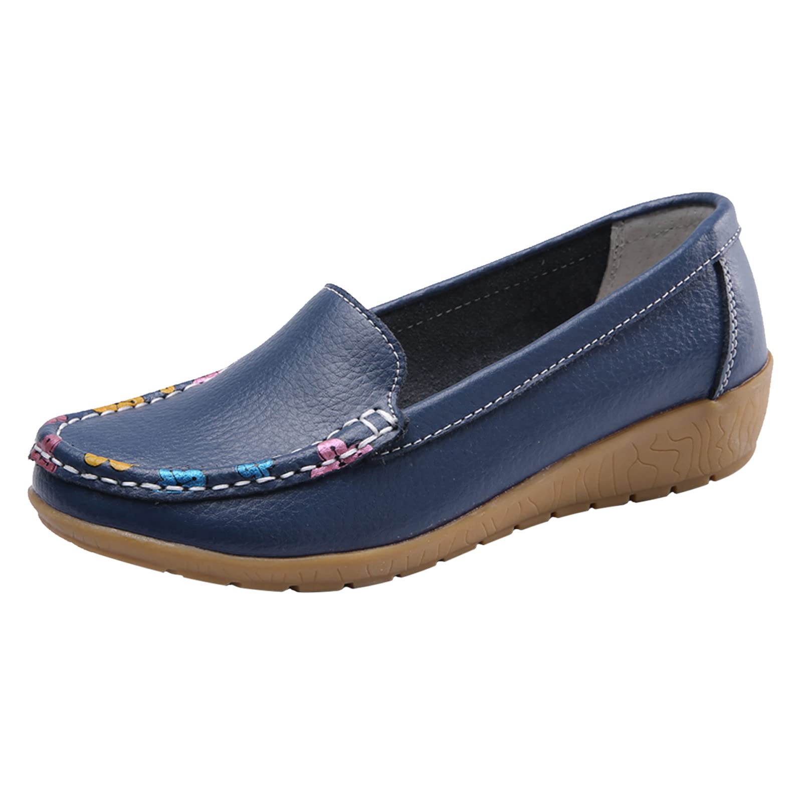 Women's Slip-On Comfortable Walking Loafers - Casual Flat Shoes for Driving, Work & Everyday Wear - Breathable Lightweight Sandals for Women