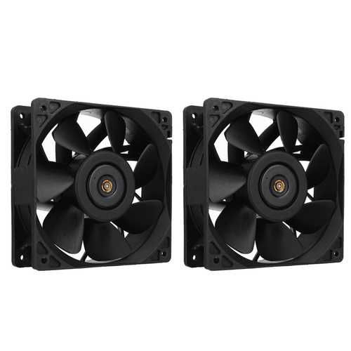 2pcs 118x118x36mm 4-Pin 6000RPM High-Speed Cooling Fan Replacement for Antminer S7 S9 Bitcoin Mining Rig - Quiet & Efficient Computer Case Cooling for Cryptocurrency Mining Setup