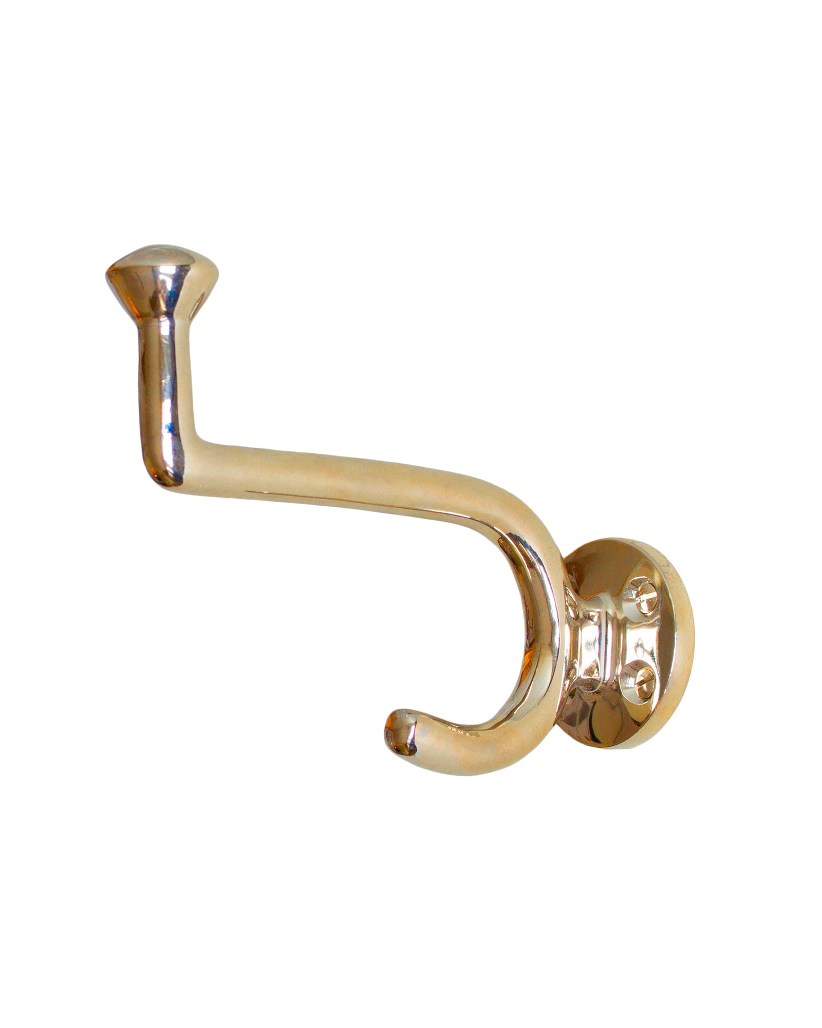 Fehrlins 3255 Brass Coat Hook - Durable & Stylish Wall Hooks for Hanging Coats, Hats & Bags in Entryway, Bedroom or Bathroom
