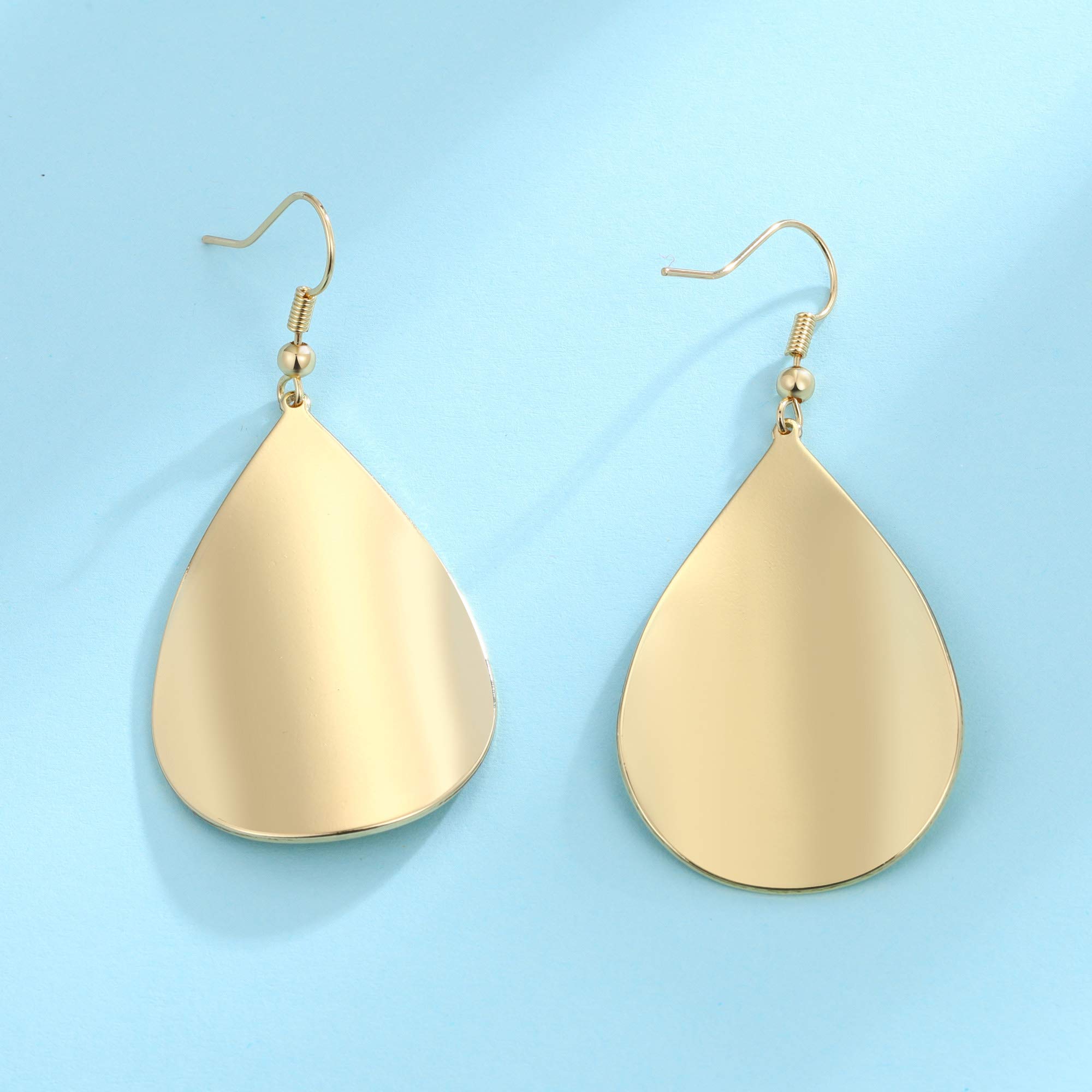 Handmade Teardrop Earrings - Brushed Gold Dangle Earrings for Women | Boho Chic Jewelry for Parties, Weddings & Everyday Wear