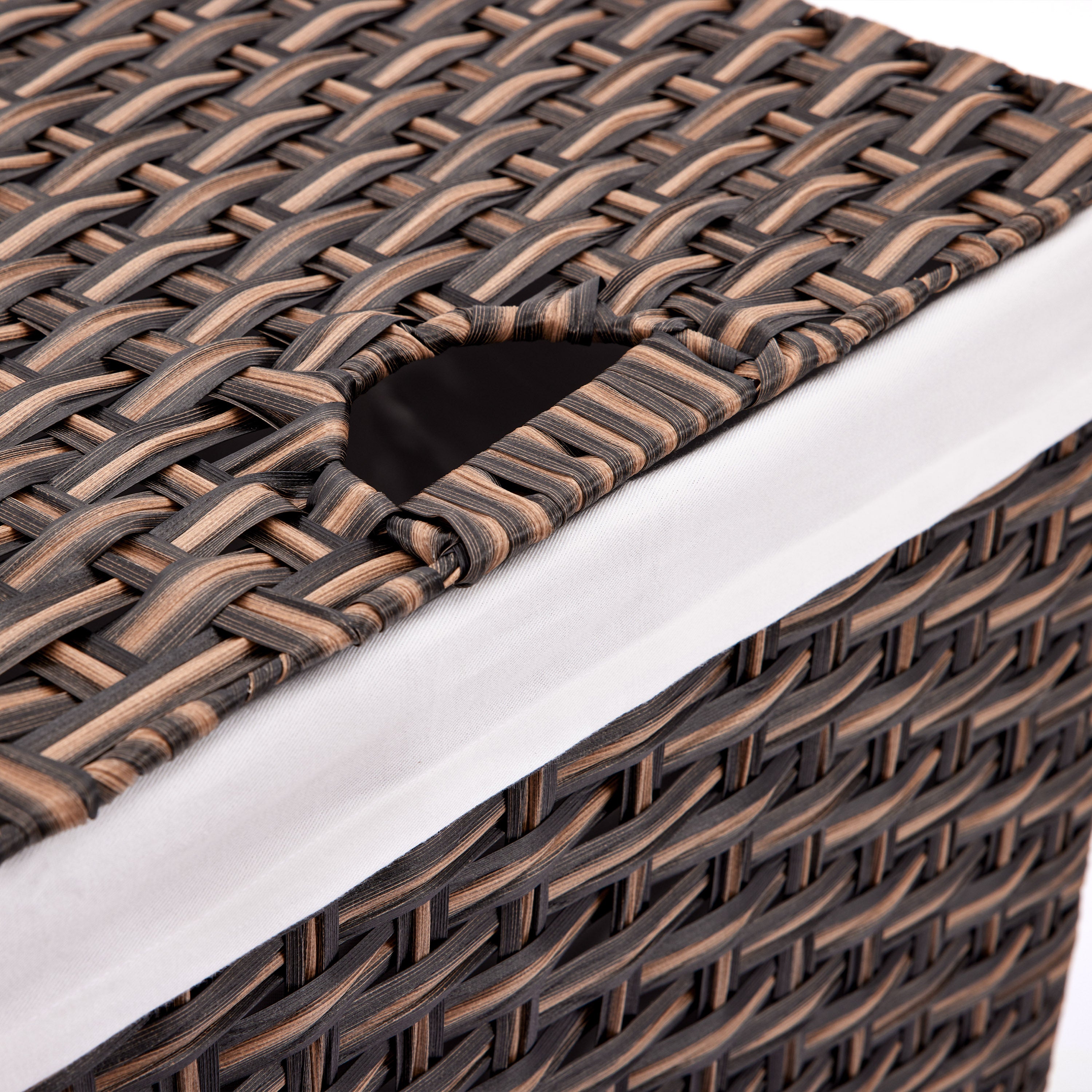 Handwoven Lidded Laundry Hamper Basket - Breathable Cotton Storage Bin for Clothes, Towels & Toys - Perfect for Bedroom, Bathroom & Nursery Organization