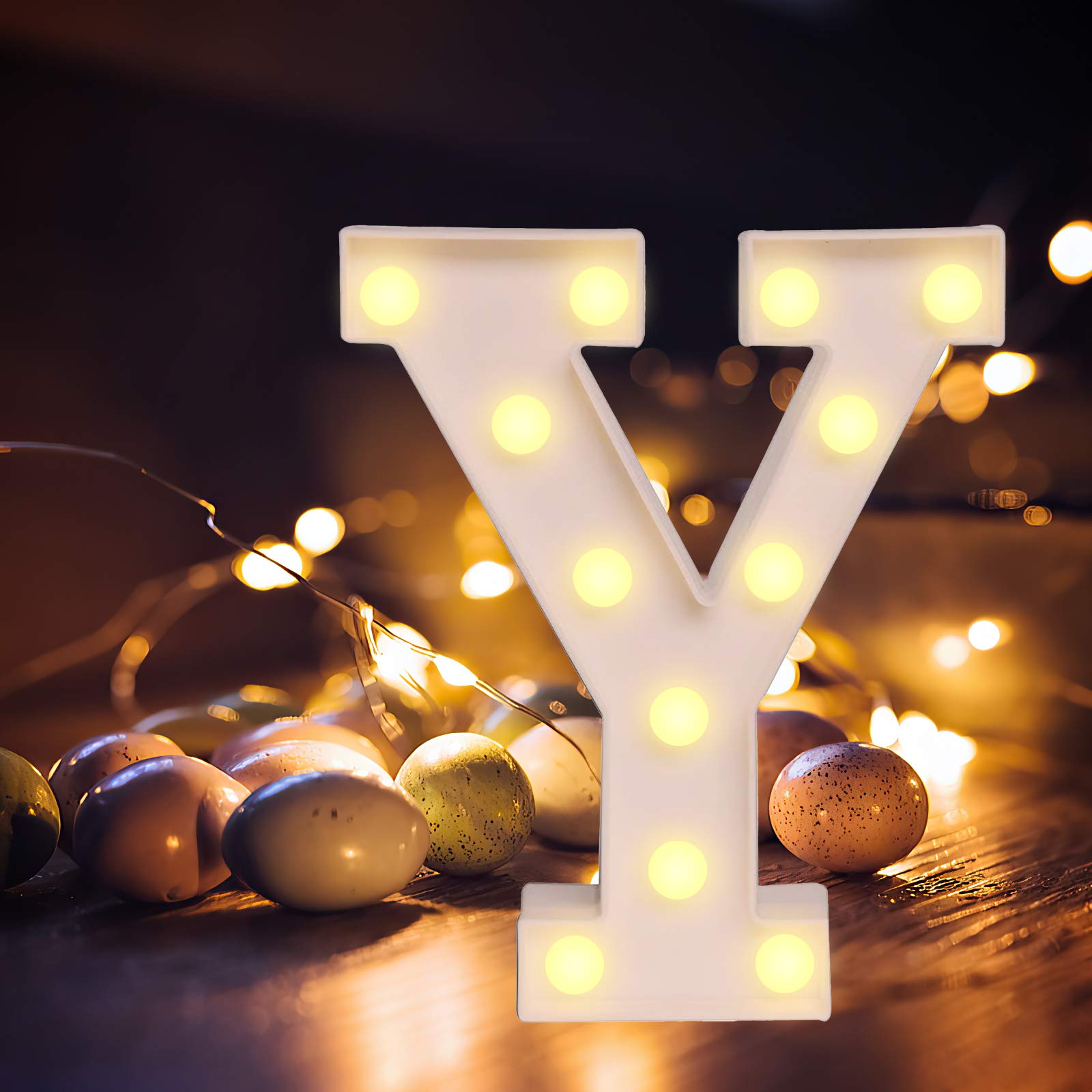 Eurobuy LED Marquee Letter Lights - Vintage Style DIY Alphabet Wall Decor for Wedding, Birthday, Party & Christmas - Perfect for Home, Bar, and Event Decorations