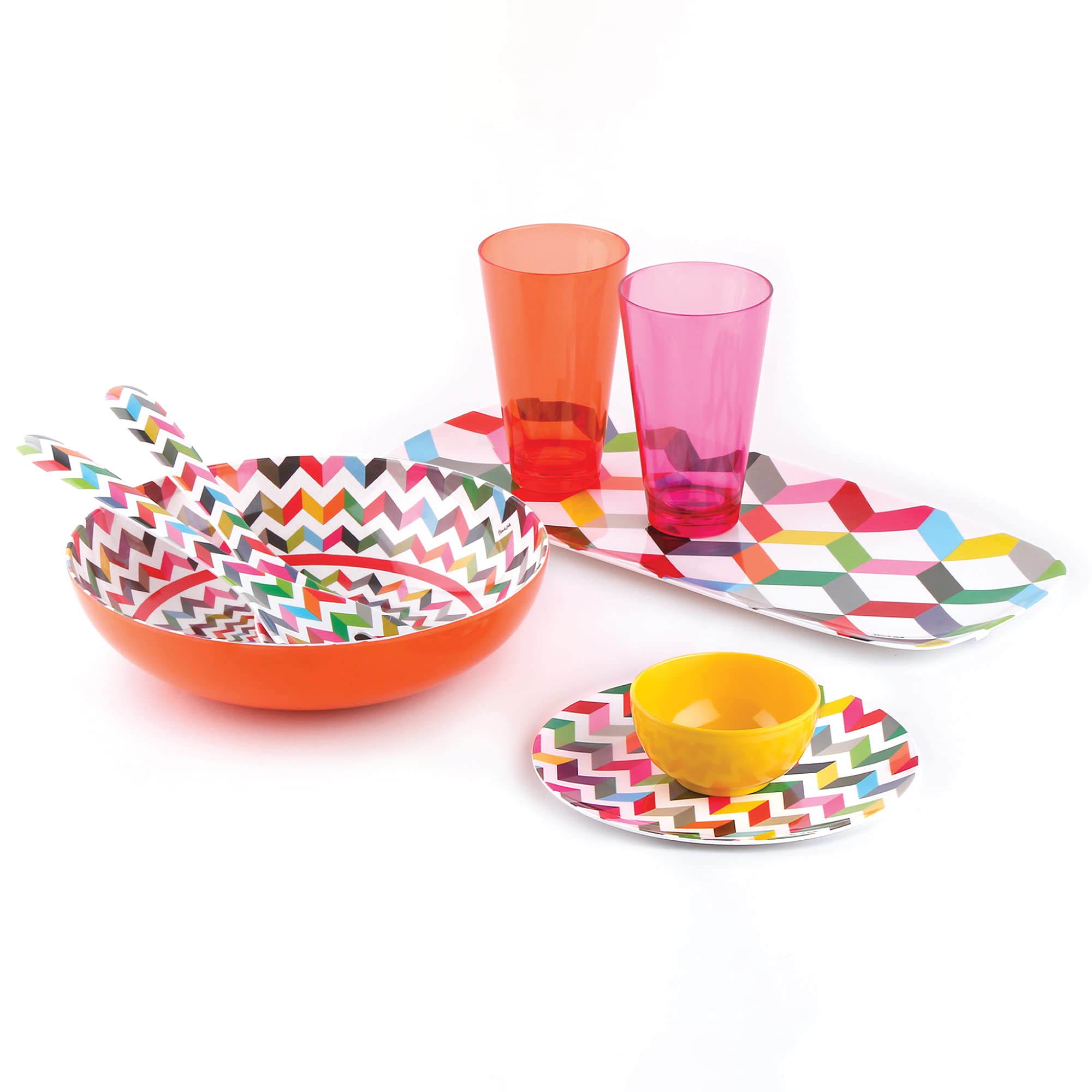 French Bulldog Melamine Plates - 4-Piece 9 Inch Dinner Plate Set - Durable BPA-Free Salad Plates for Indoor & Outdoor Use - Perfect for Picnics, BBQs, and Pet-Themed Parties