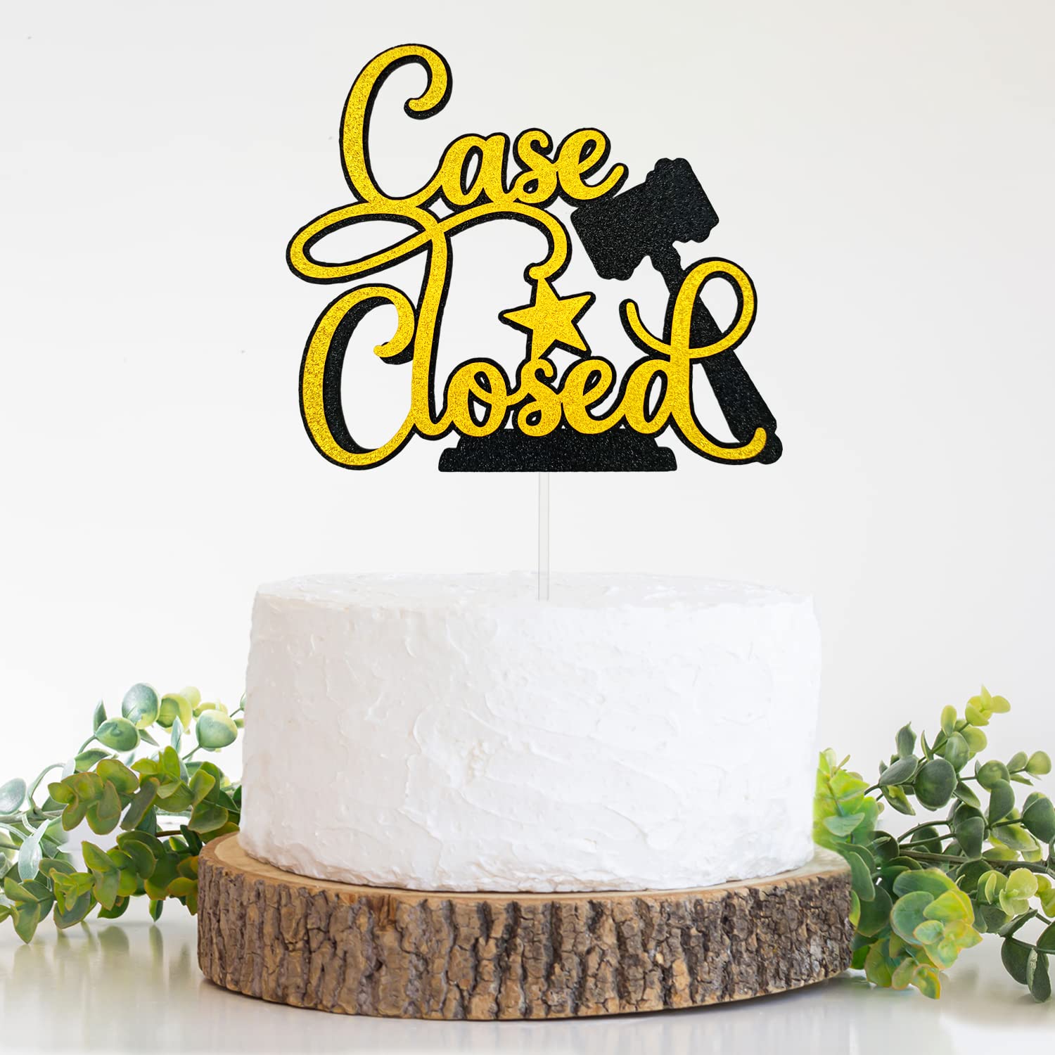Case Closed Cake Topper - 2024 Law School Graduation, Lawyer Retirement & Judge Cake Decor - Perfect for Judicial Celebrations, Farewell Parties & Legal Profession Events