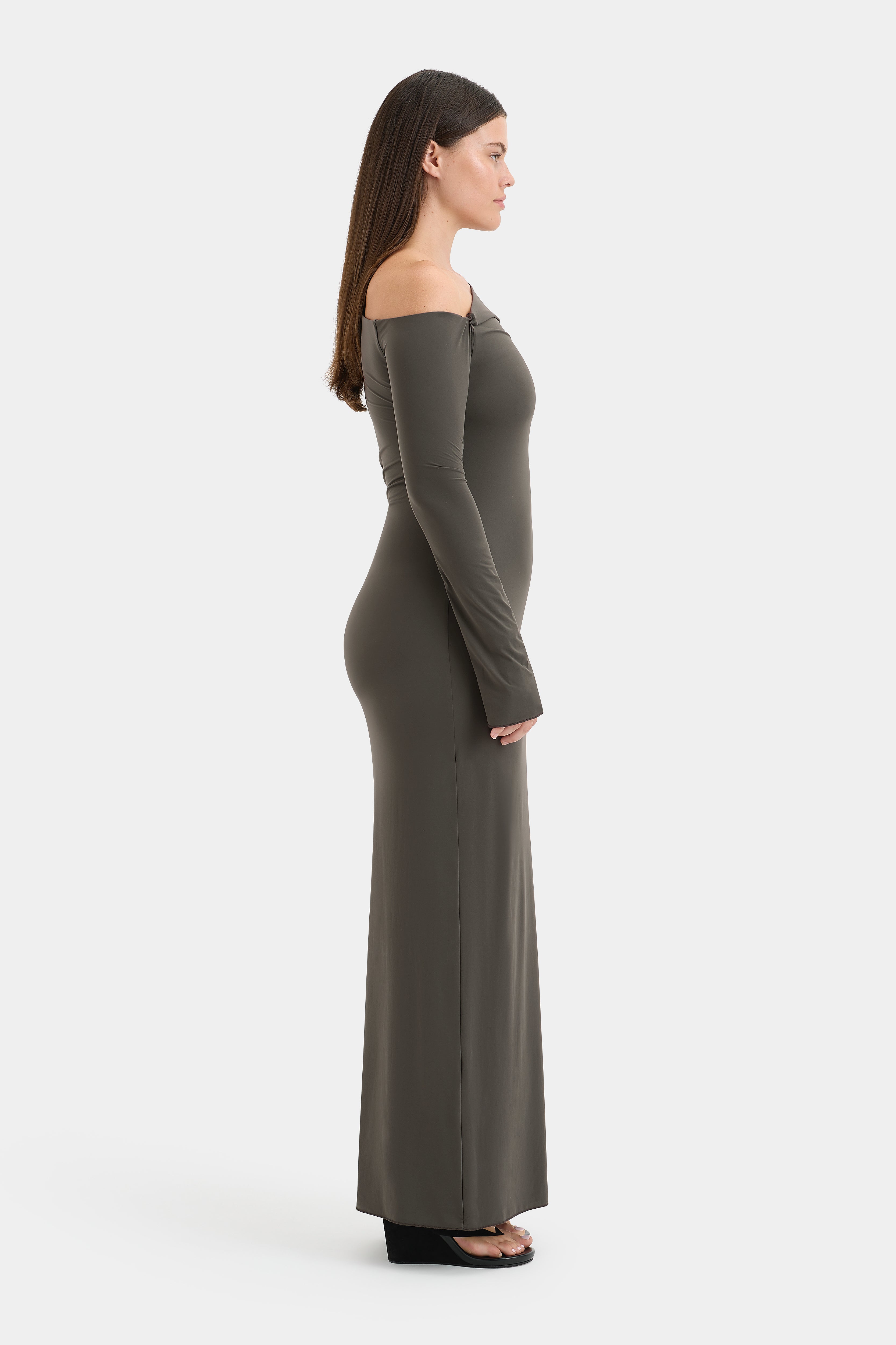 Hana Tie Maxi Dress for Women - Flowy Summer Beach Dress with Side Slit & Belt - Perfect for Vacations, Weddings, and Date Nights