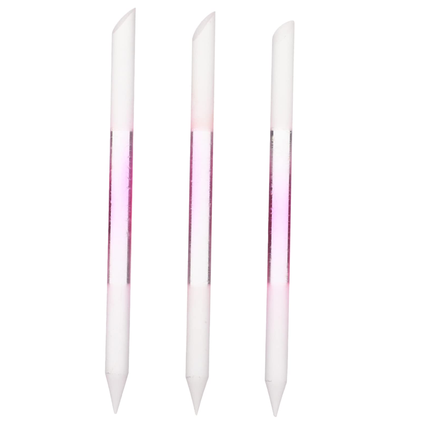 FOMIYES 3pc Double Head Nail File Set for Manicure & Pedicure - Crystal Nail Polish Tools for Women at Home/Salon