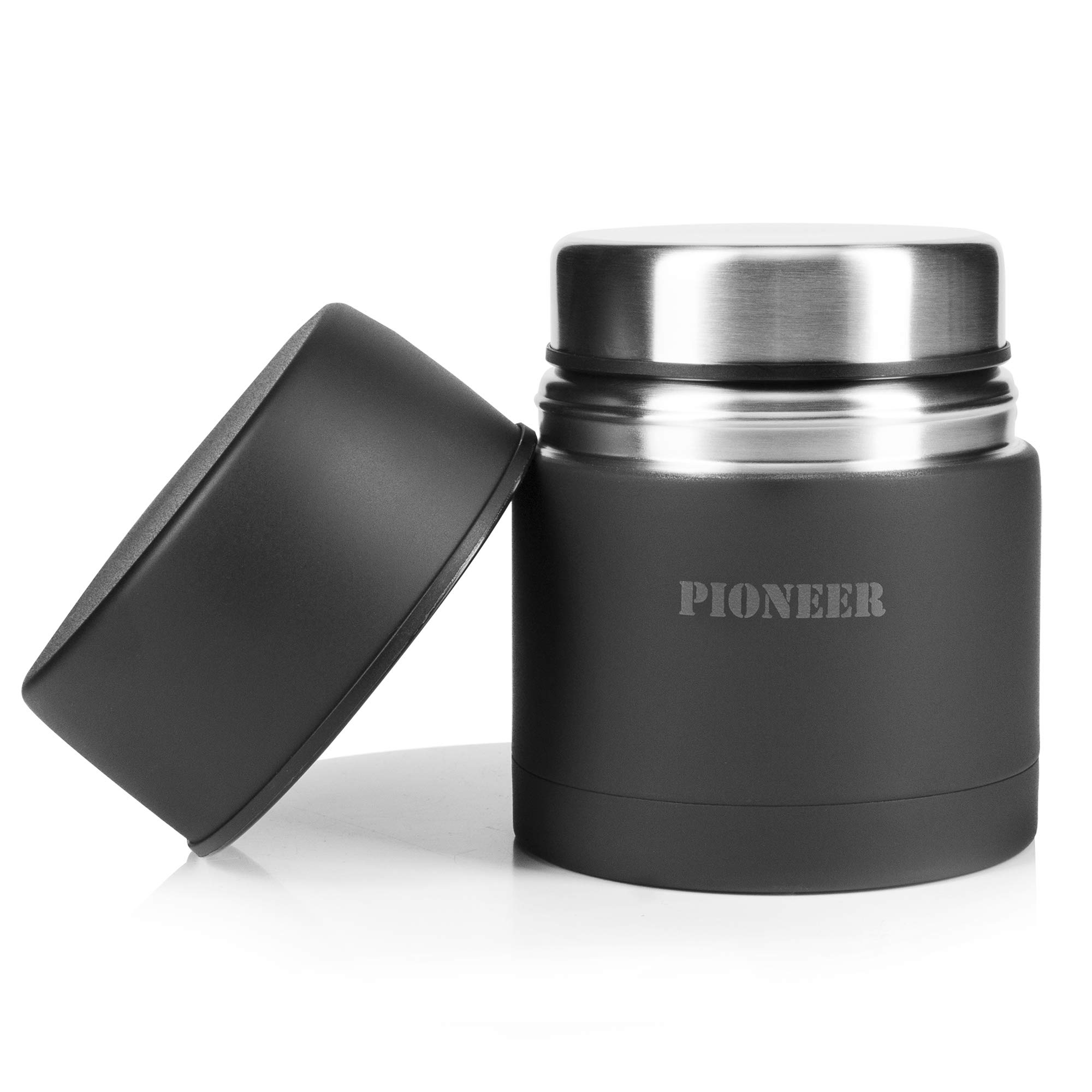 Premium Vacuum Insulated Stainless Steel Soup & Food Thermos - 8 Hours Hot, 24 Hours Cold - 500ml Leakproof Flask for Office, Hiking, Camping & Travel - Black
