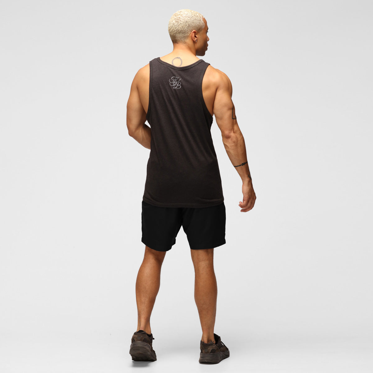 TKB Men's Heather Black Tri-Blend Vest - Lightweight Comfort for Casual Wear & Outdoor Activities