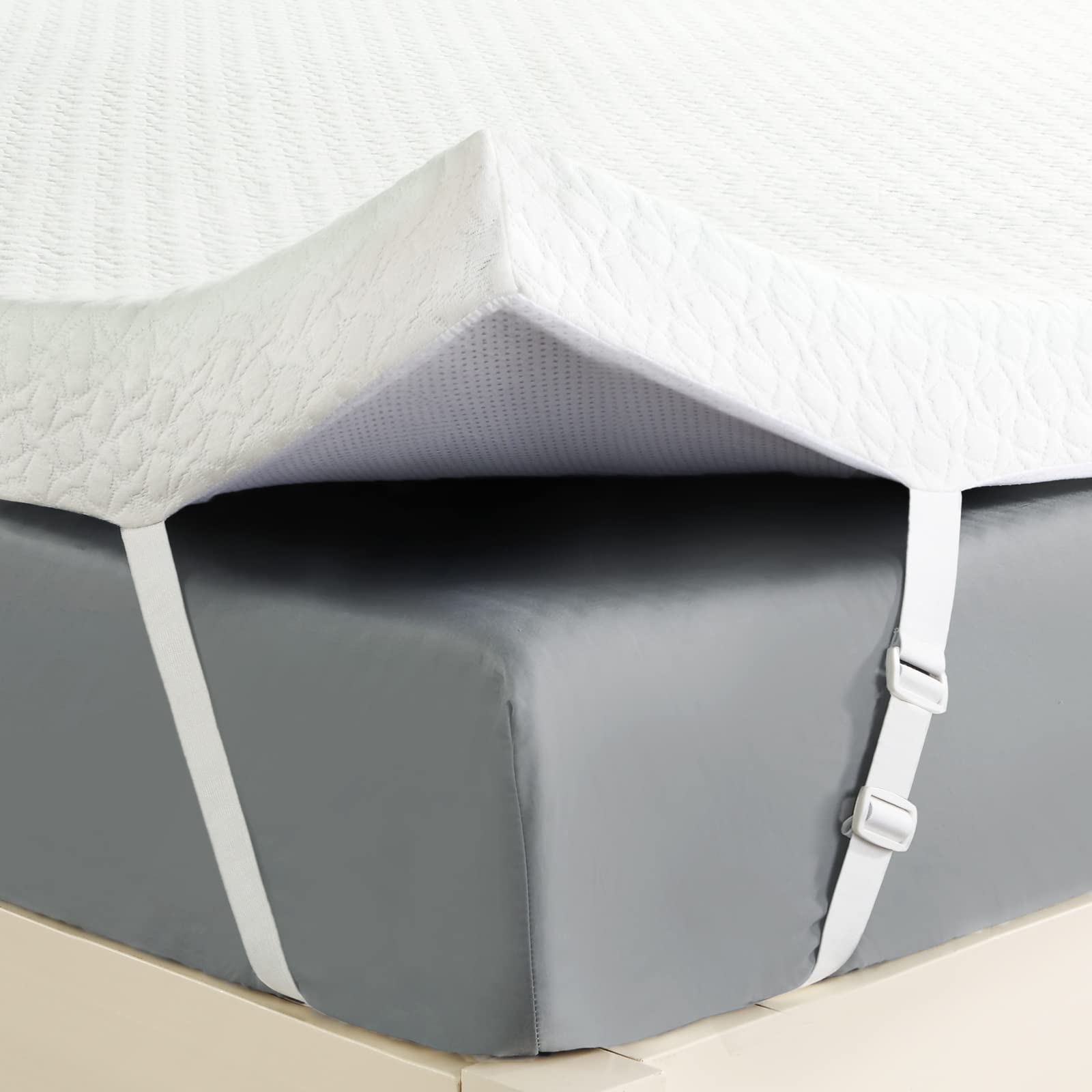 Homhougo 4 Inch Green Tea Memory Foam Mattress Topper with Zippered Bamboo Cover - Twin Size, Cloud-Like Soft for Pressure Relief & Back Pain - Perfect for Guest Beds, Dorms & Home Comfort