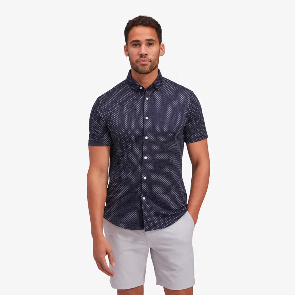 Men's Halyard No Tuck Shirt - Comfortable Non-Tuck Dress Shirt for Business Casual & Office Wear