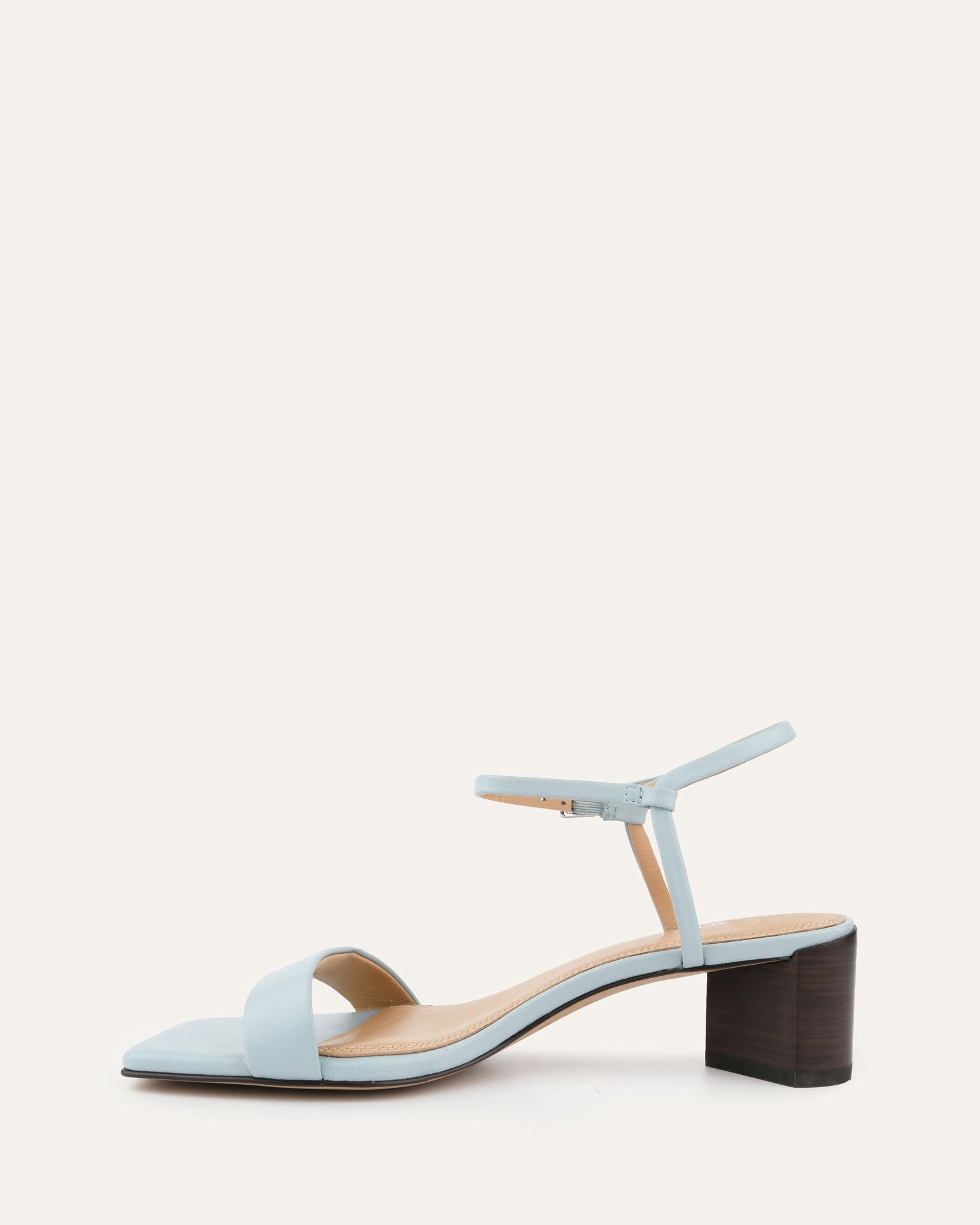 HELEN Mid-Heel Sandals for Women - Dusty Blue Leather Strappy Summer Sandals | Comfortable & Stylish for Beach, Vacation, and Casual Outings