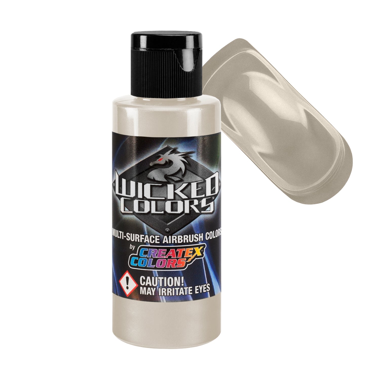 Premium Platinum Wicked Metallic Airbrush Paint - 2 oz Bottle for Stunning Metallic Effects | Perfect for Automotive, Model Painting & Airbrush Art Projects