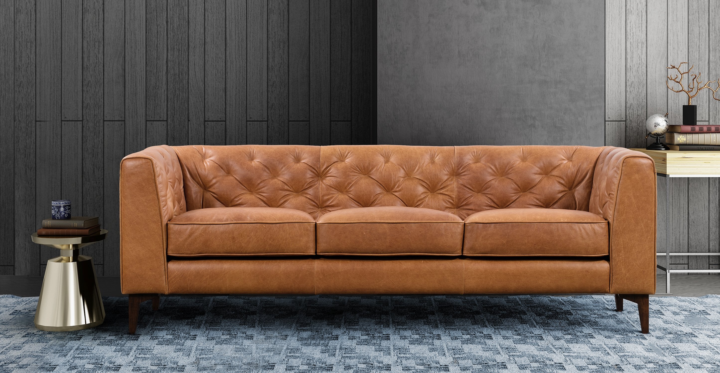 Essex Sofa - Modern Comfortable Couch for Living Room, Lounge & Office - Upholstered Fabric Sectional with Sturdy Frame - Perfect for Relaxing, Entertaining & Small Spaces