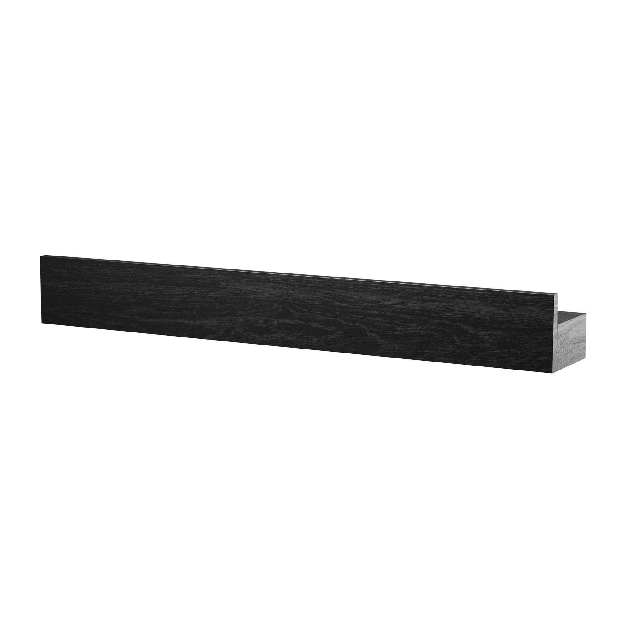 EKTA LIVING Magnetic Knife Holder & Shelf - Black Oak Wood, 2 Sizes for Kitchen Storage & Organization - Perfect for Knives, Spices, Utensils in Modern Kitchens