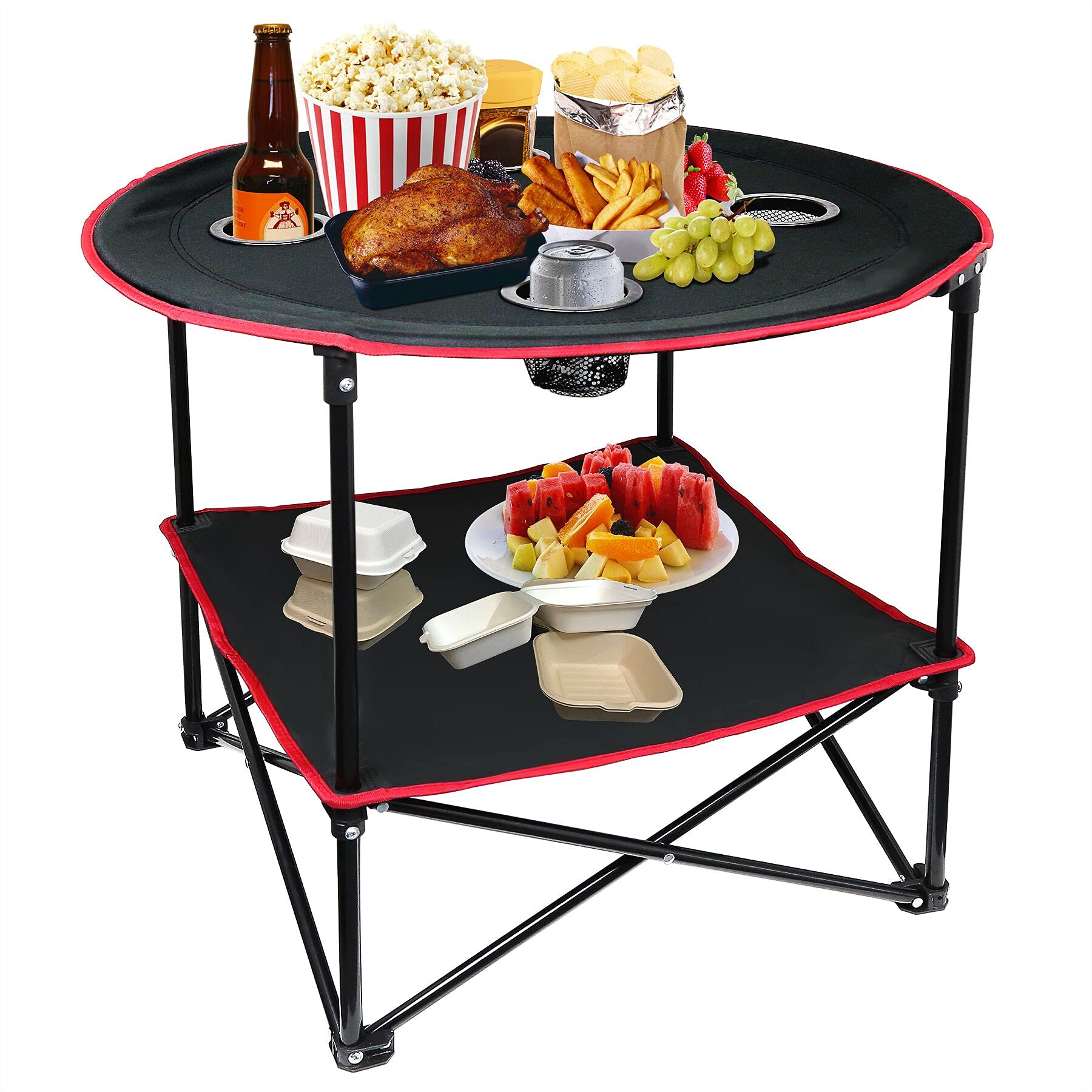 Portable Folding Picnic Table - Lightweight Outdoor Camping Table with Carry Bag for Beach, Park, Backyard & Tailgating Parties