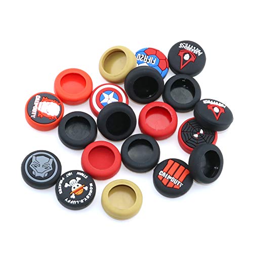 Silicone Thumb Grip Caps for PS5, PS4, PS3, Xbox One, Xbox 360, Nintendo Switch Pro & Wii U Controllers - Non-Slip Joystick Covers for Enhanced Gaming Comfort (#B) - Perfect for Long Gaming Sessions & Competitive Play