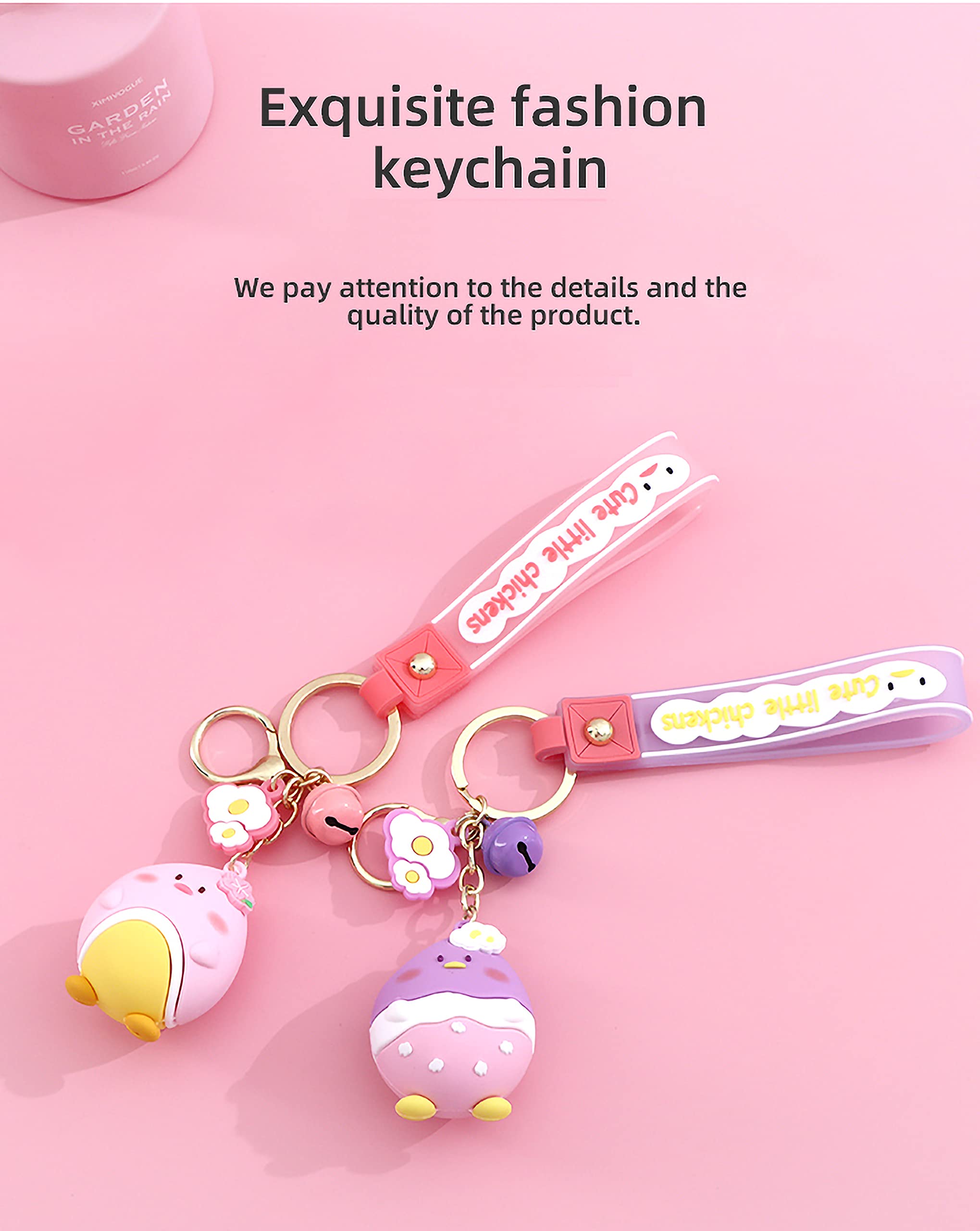 XIMISO Beauty Blender Keychain - Fashion Wristlet for Girls & Women - Party & Gift Accessory