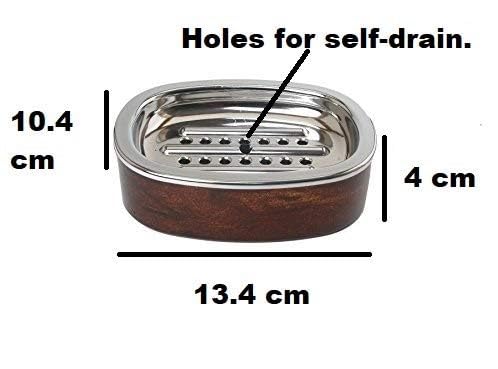 CSM® Soap Holder with Drain Holes - Plastic Soap Dish for Bathroom & Kitchen Sink - Multi-Purpose Soap Case for Shower, Countertop, and Travel Use