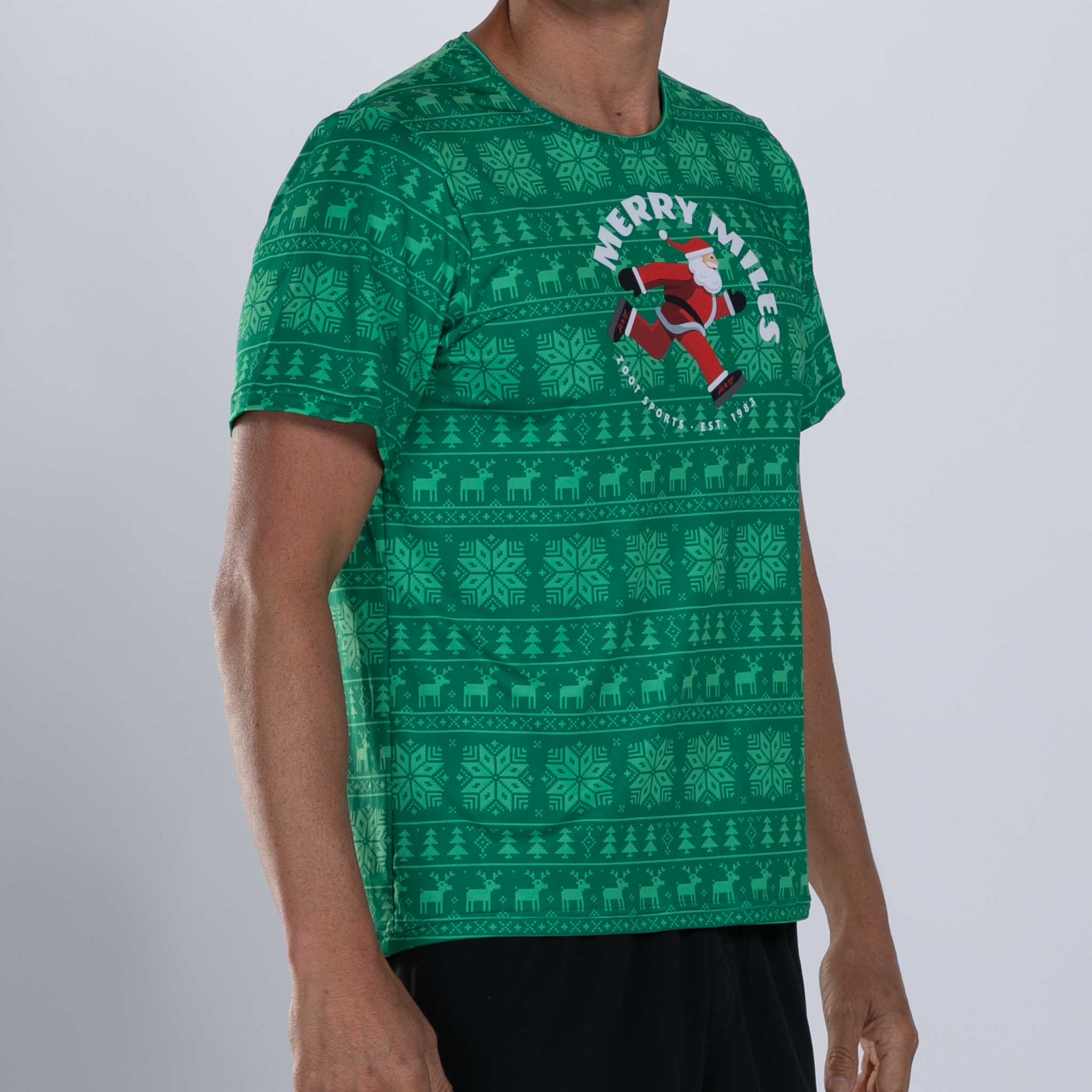 Men's Limited Edition Running T-Shirt - Merry Miles Design | Lightweight Performance Tee for Jogging, Gym Workouts & Outdoor Activities