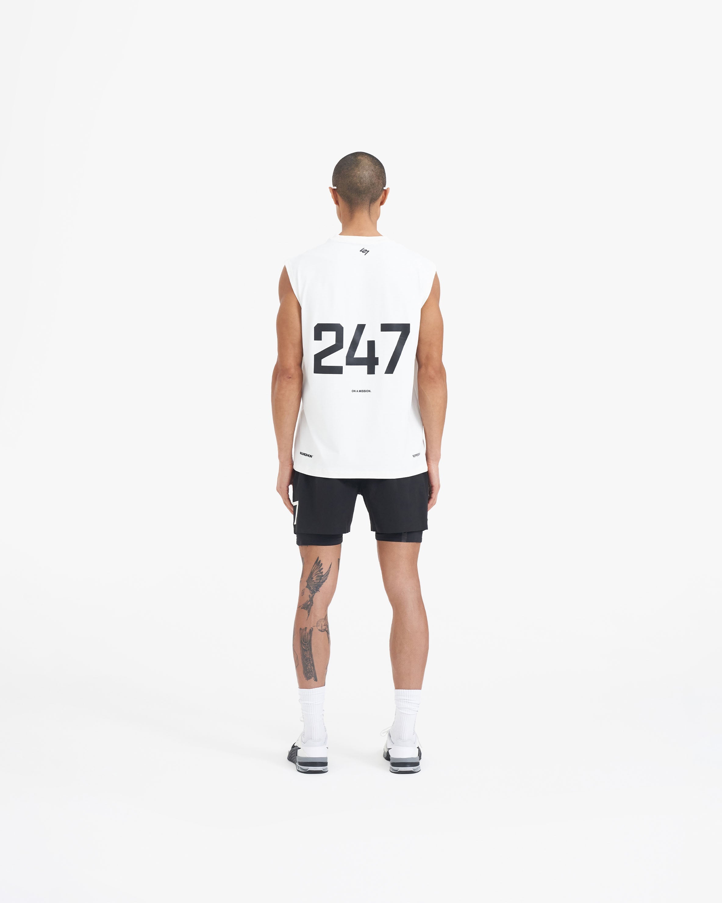 Team 247 Oversized Tank Top for Women - Marchon Flat White | Comfortable Loose Fit Casual Wear for Summer, Gym, Beach & Everyday Outfits