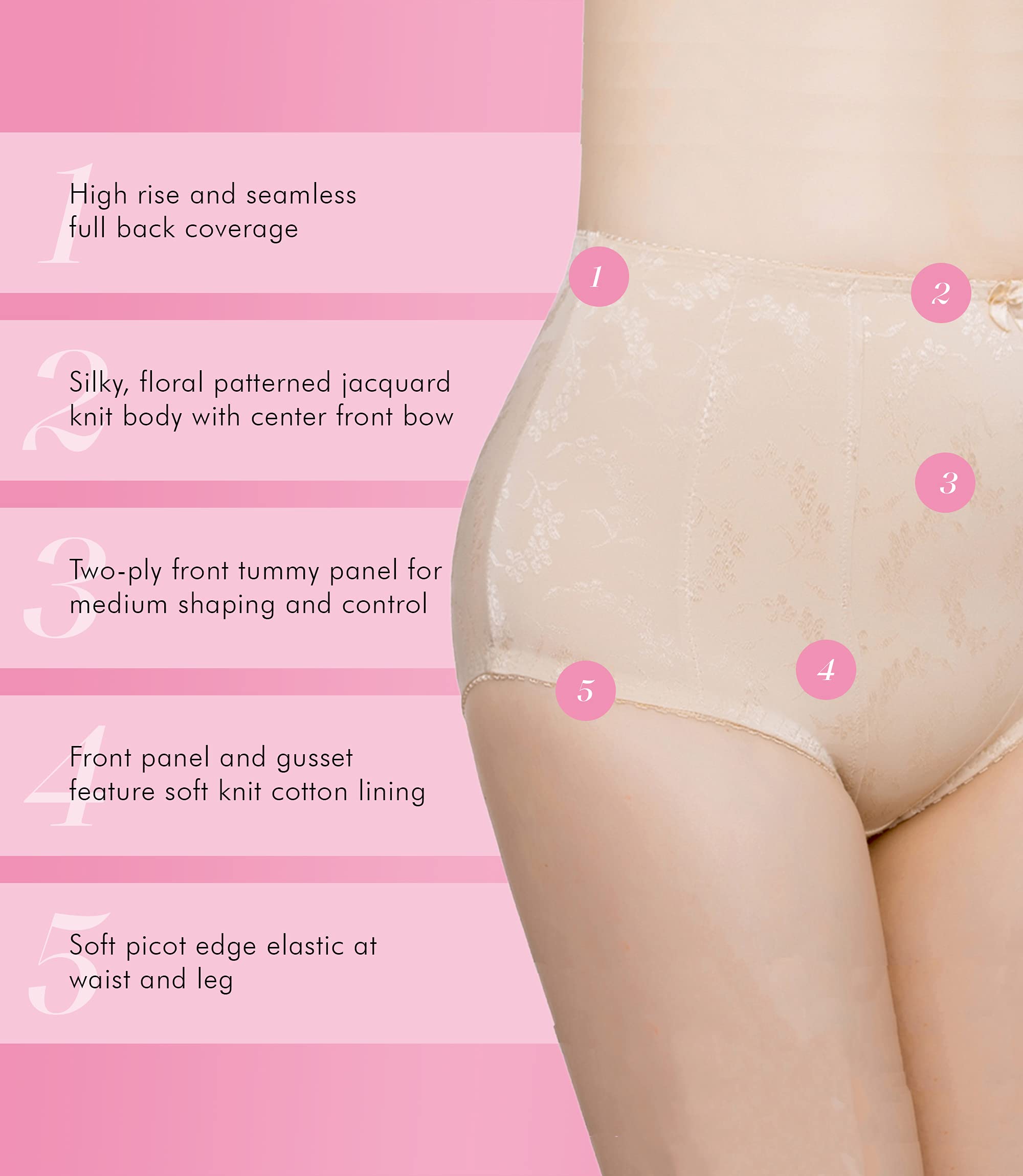 Exquisite Form Women's Comfortable Cotton Briefs - Soft Underwear for Everyday Wear - Perfect for Work, Lounge & Sleep