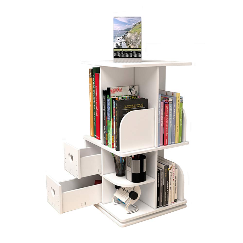 LIULIFE 360° Rotating Desk Organizer with Drawers - Office Supplies Storage Rack for Files, Books & Documents | Perfect for Home Office, Study Desk & Workspace Organization