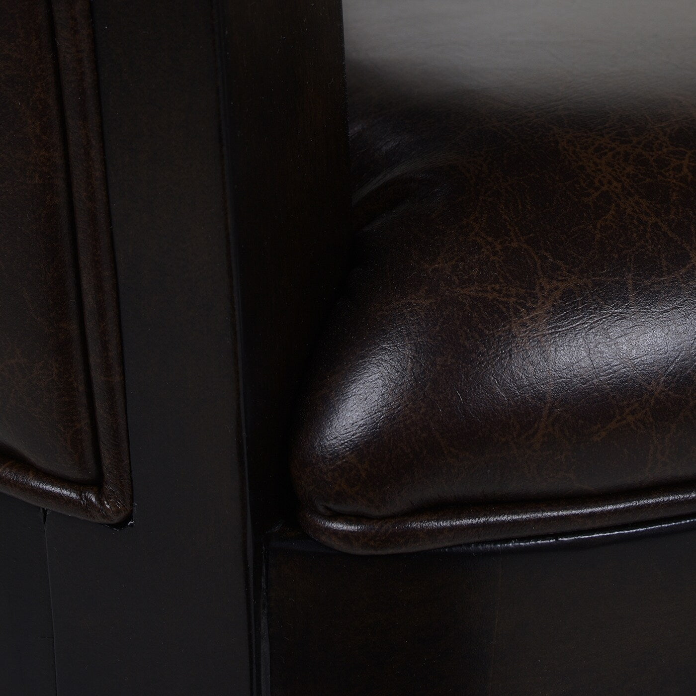 27in Swivel Counter Height Bar Stool - Vintage Faux Leather with High Back Support & Armrests - Solid Hardwood Frame - Perfect for Kitchen Island, Home Bar & Breakfast Nook