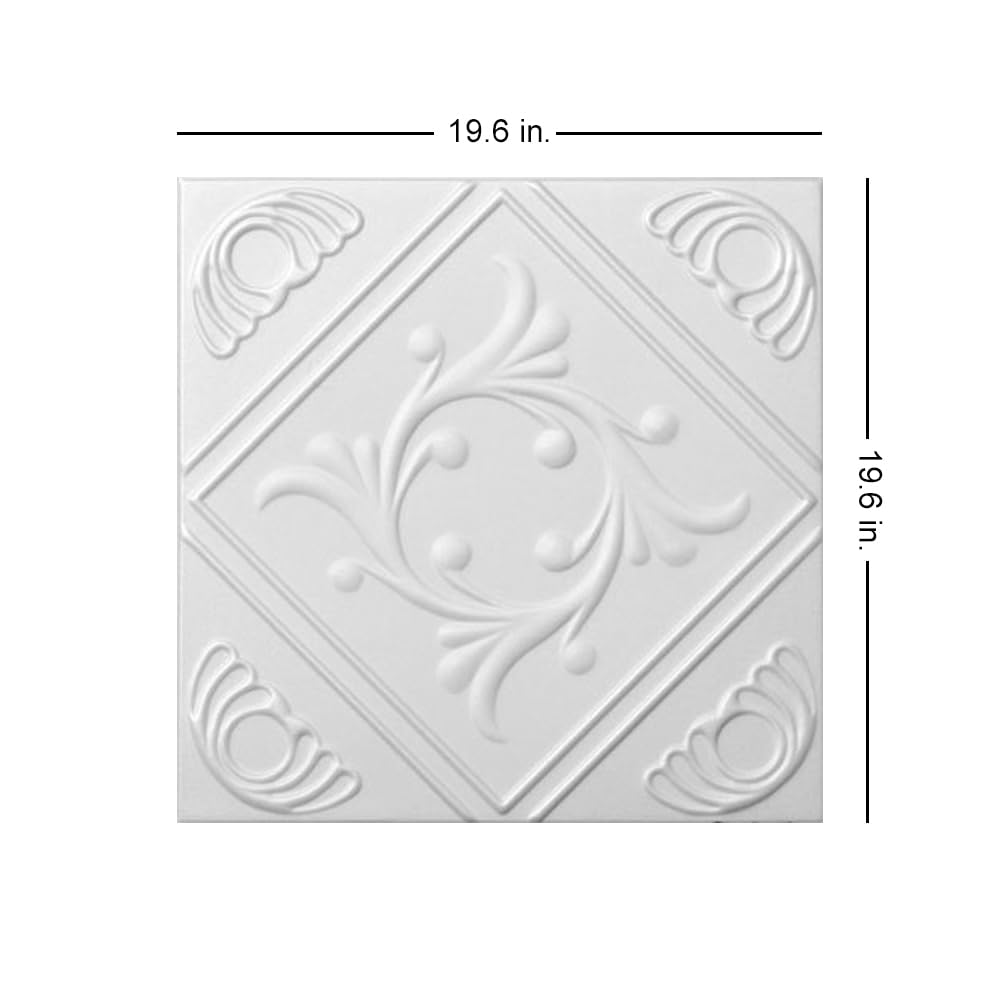 Premium Diamond Wreath Foam Ceiling Tiles - 12