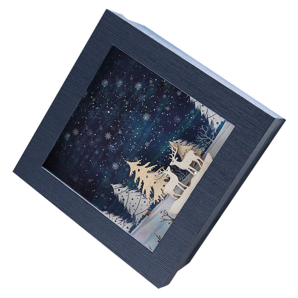 FOMIYES Wooden Elk Pattern Christmas Gift Box with Lid - Elegant Present Packaging for Birthday, Wedding, Party Favors & Holiday Gifts | Perfect for Christmas Presents, Wedding Favors & Special Occasions