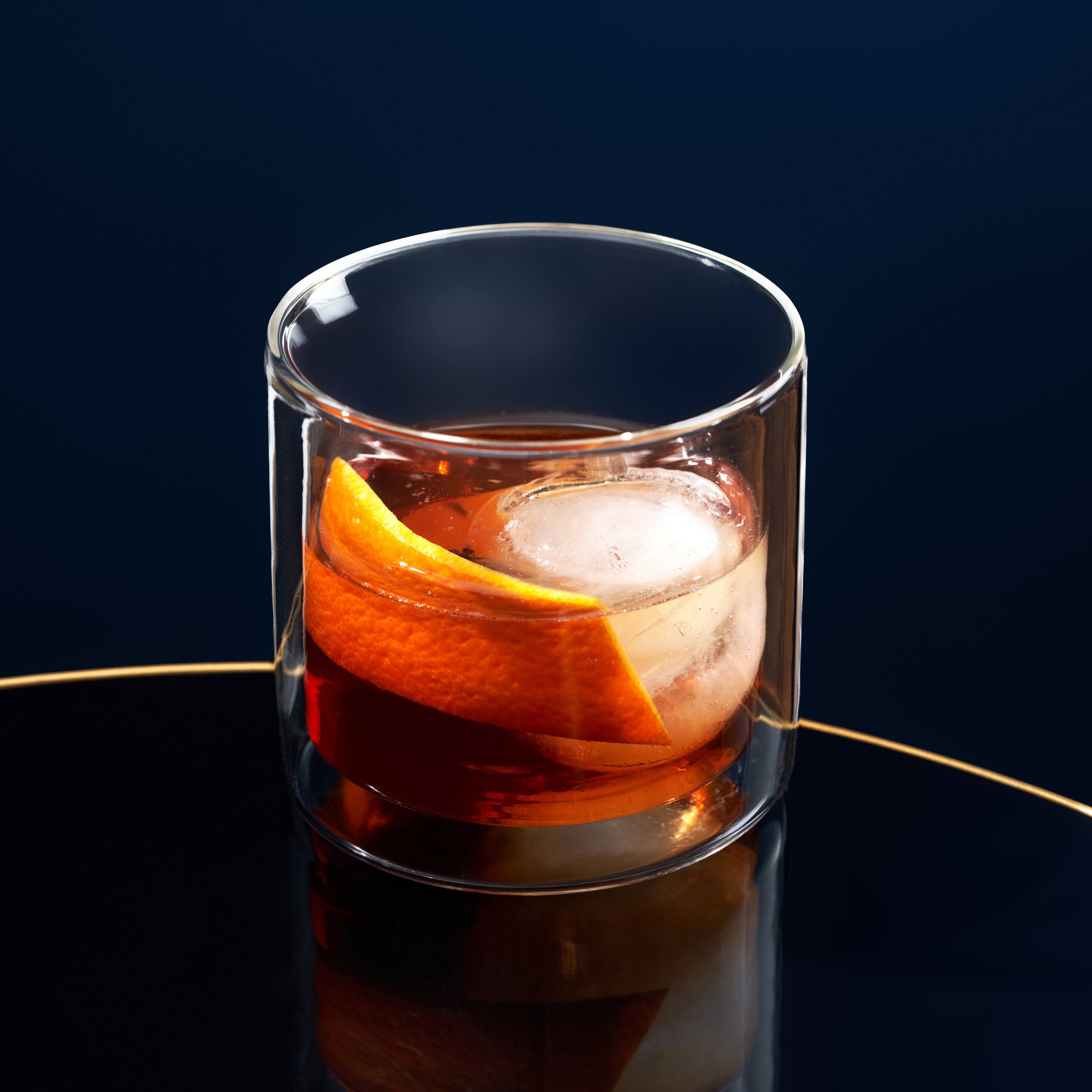 Premium Double Walled Old Fashioned Whiskey Glasses Set of 2 - Heavy Base Cocktail Glasses for Bourbon, Scotch & Whiskey - Perfect for Home Bar, Gifts & Entertaining