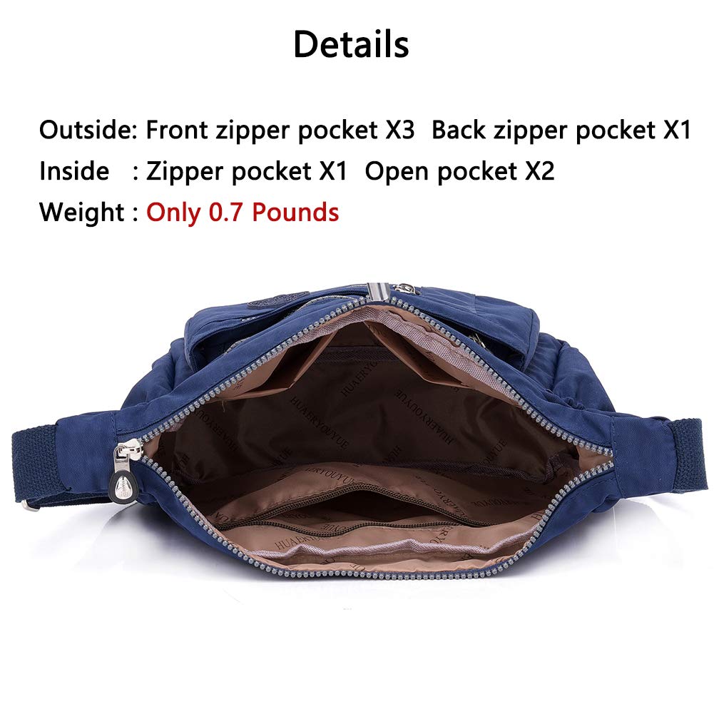 **MINTEGRA Women's Waterproof Nylon Crossbody Bag - Lightweight Shoulder Purse with Multiple Pockets for Travel, Work & Daily Use**
