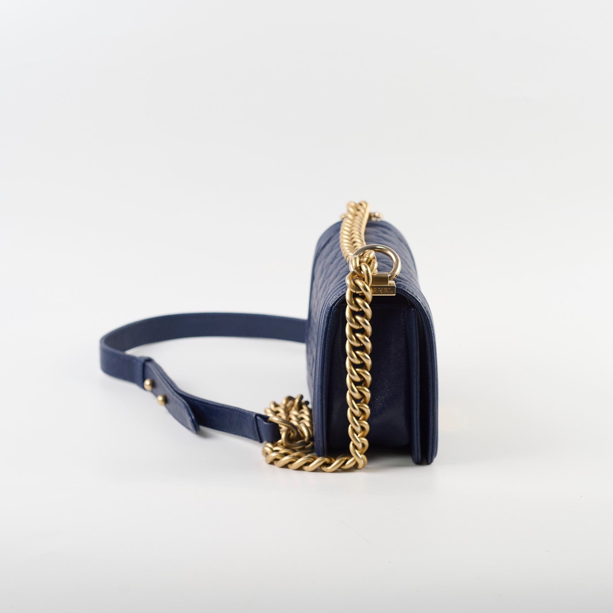 Chanel Small Boy Caviar Leather Handbag Navy Blue 26cm - Luxury Designer Crossbody Bag for Women, Perfect for Date Night & Special Occasions
