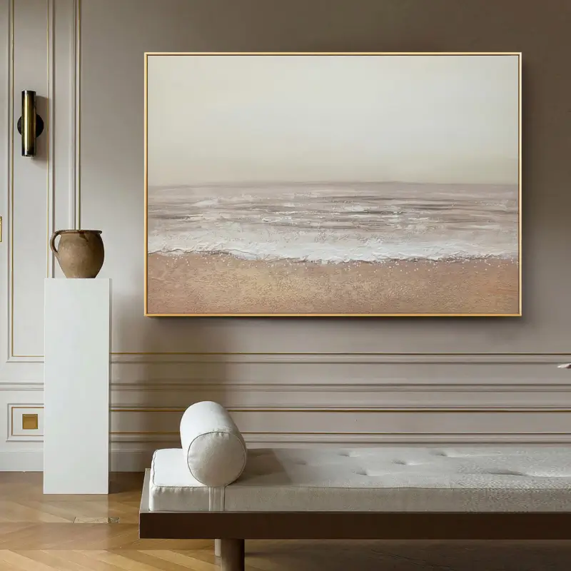 Ocean and Sky Painting #OS 013 - Handmade Canvas Wall Art for Home & Office Decor - Perfect for Living Room, Bedroom, or Office Wall Decor