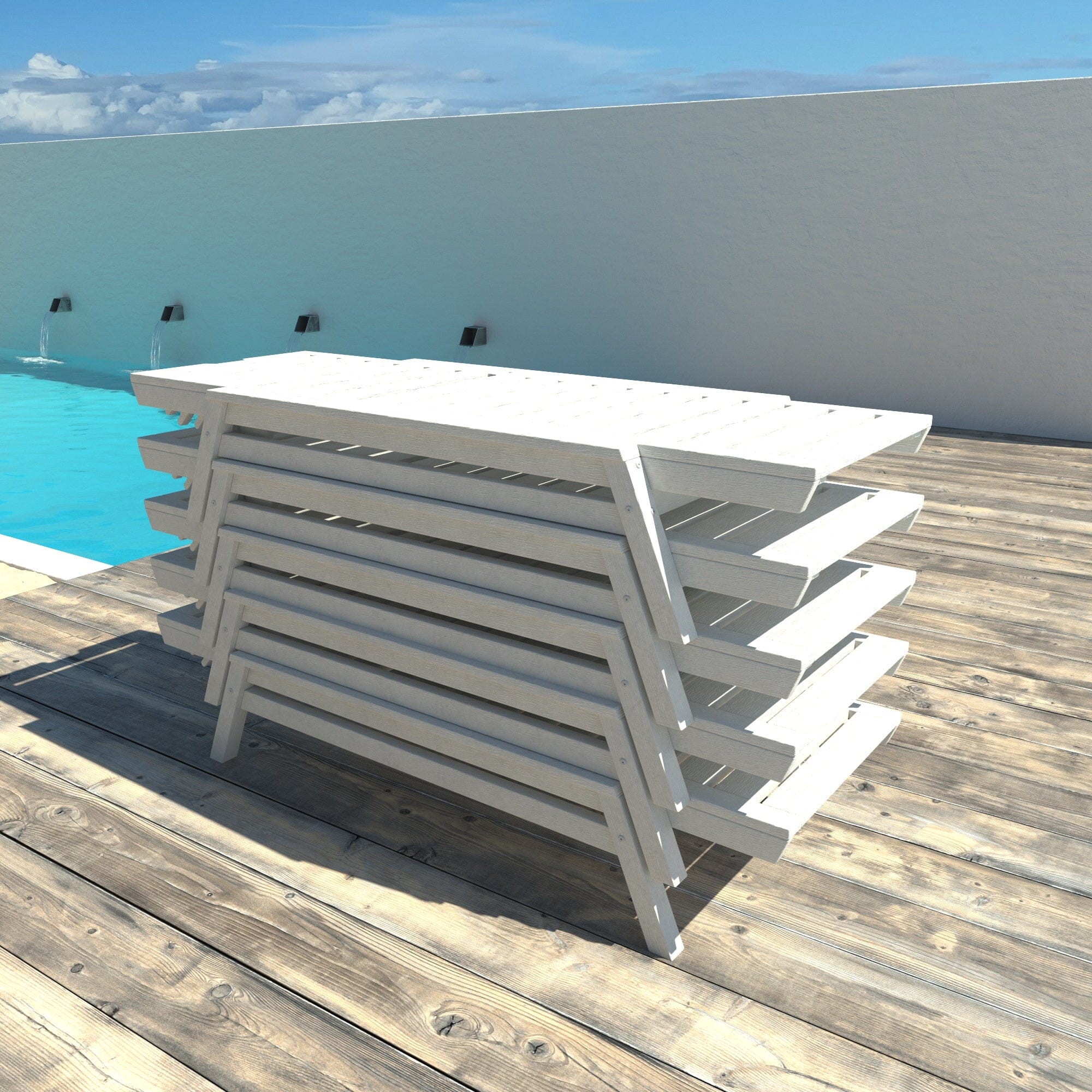 Premium Crestone Chaise Lounge - Modern Outdoor Patio Furniture for Relaxing by Pool, Beach, or Garden | Comfortable Sunbathing & Lounging Chair