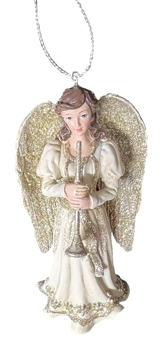 5.25 Inch Platinum Angel Ornament - Elegant Christmas Tree Decor, Holiday Home Decoration, Gift for Collectors & Angel Lovers